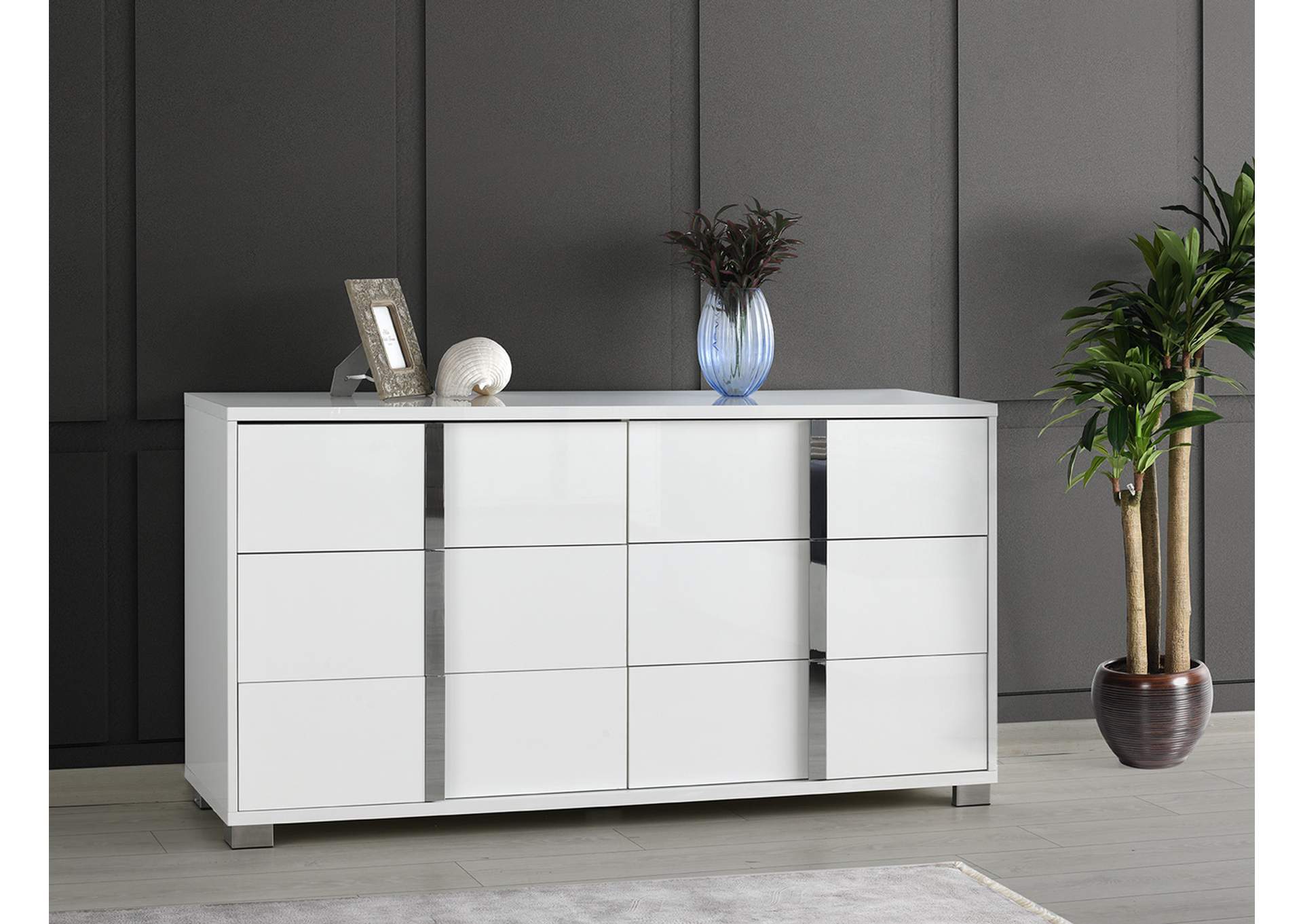 Giulia  Nightstand Left Facing In White image 6