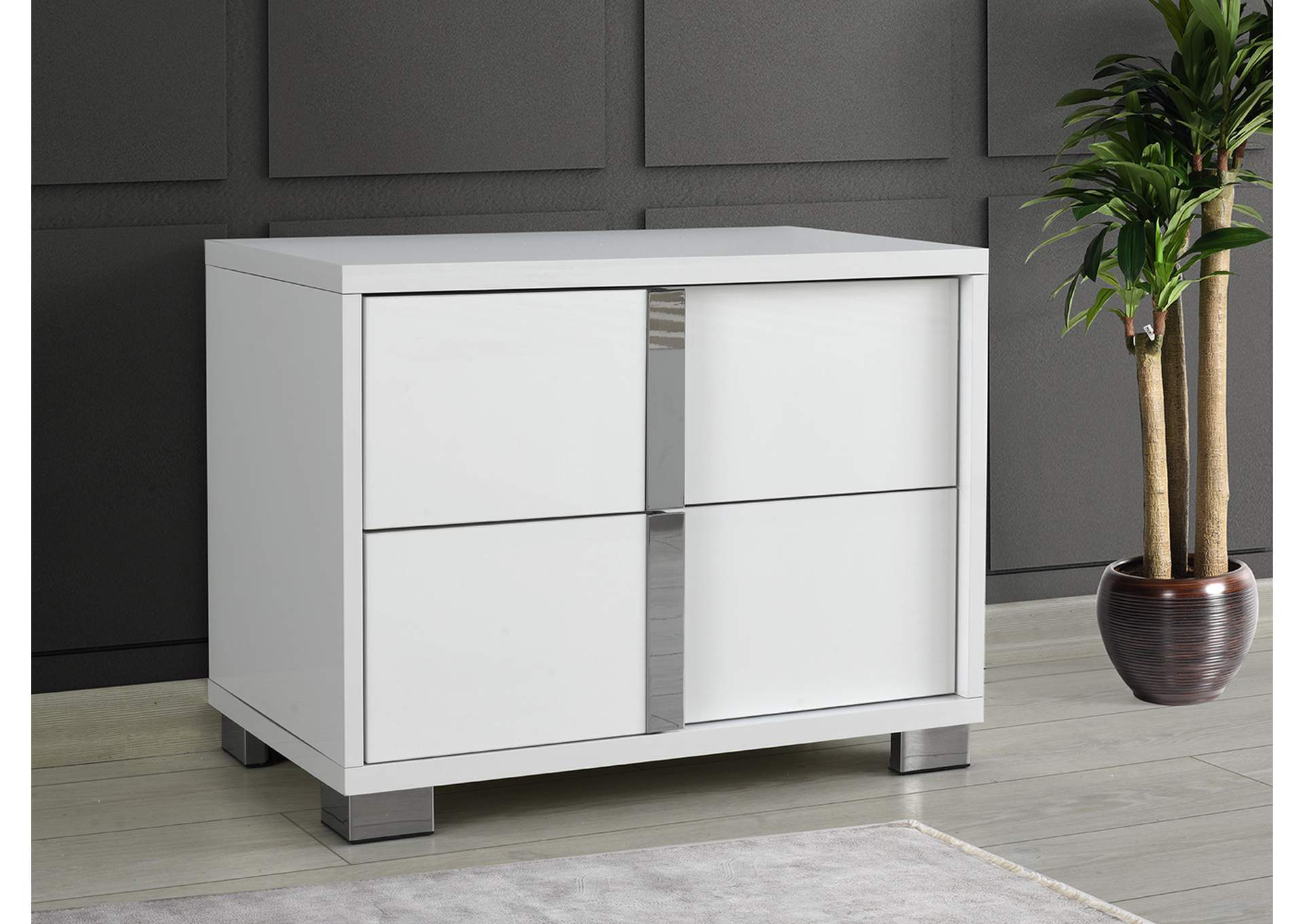 Giulia  Nightstand Left Facing In White image 9