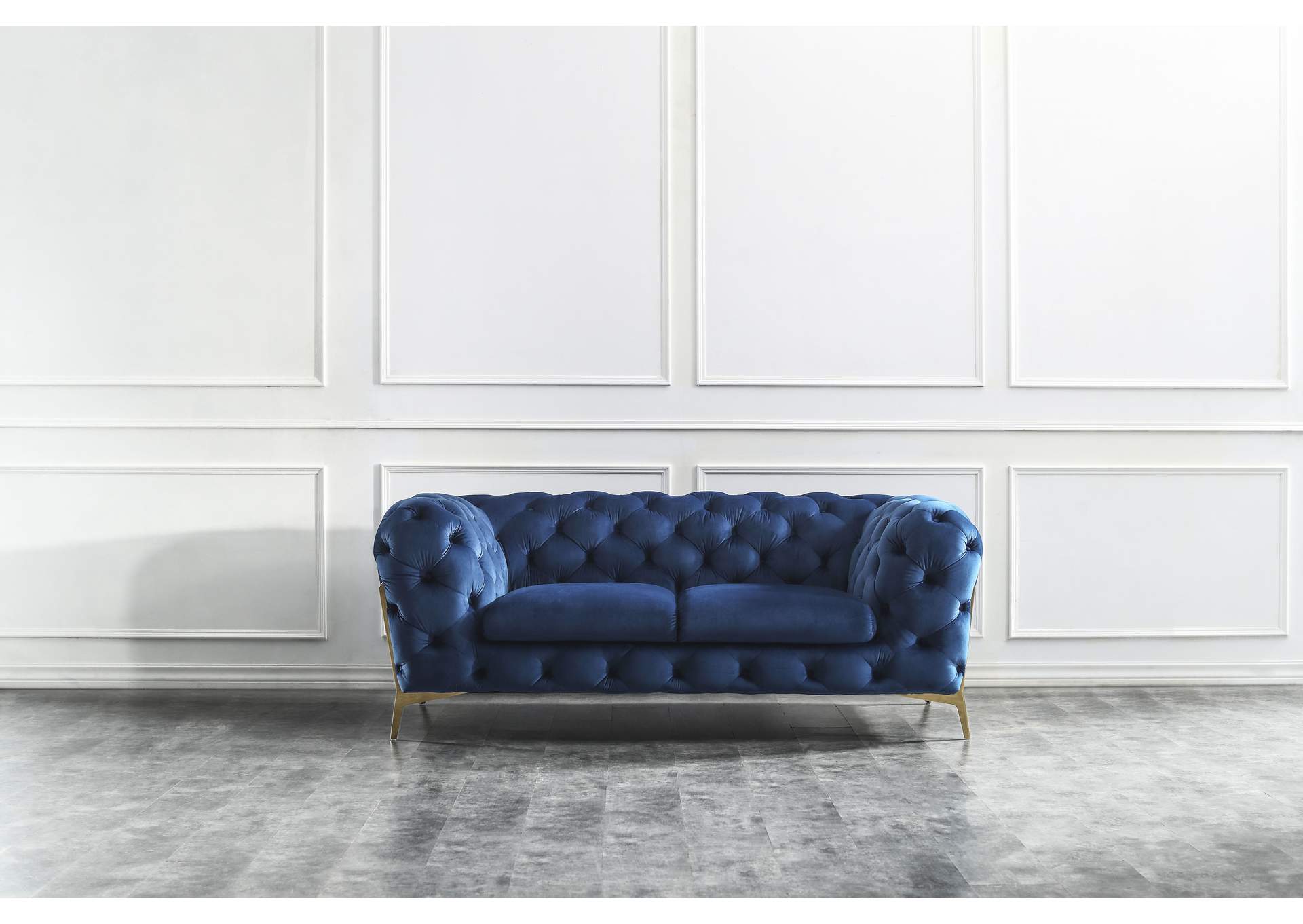 Glamour Love Seat In Blue image 1