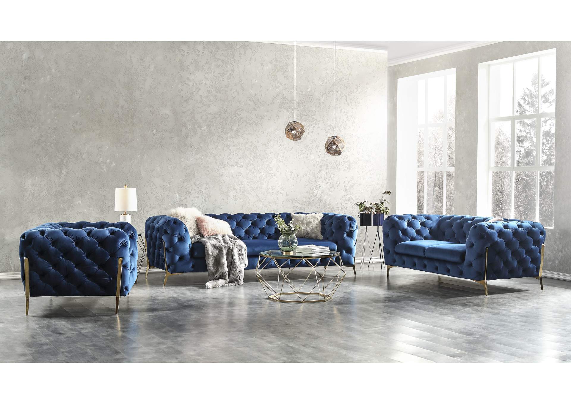 Glamour Sofa In Blue image 4
