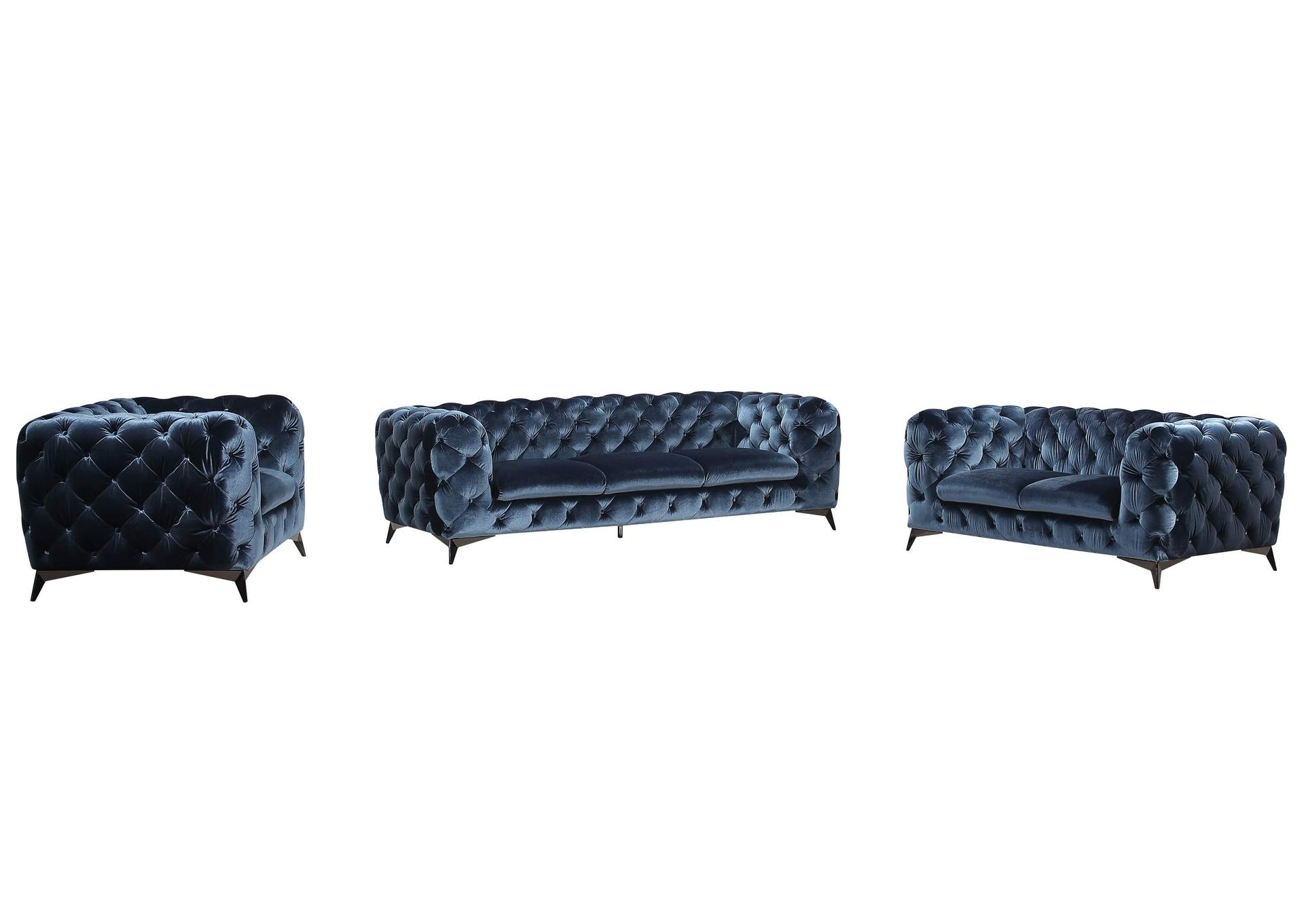 Glitz Loveseat Seat In Blue image 5