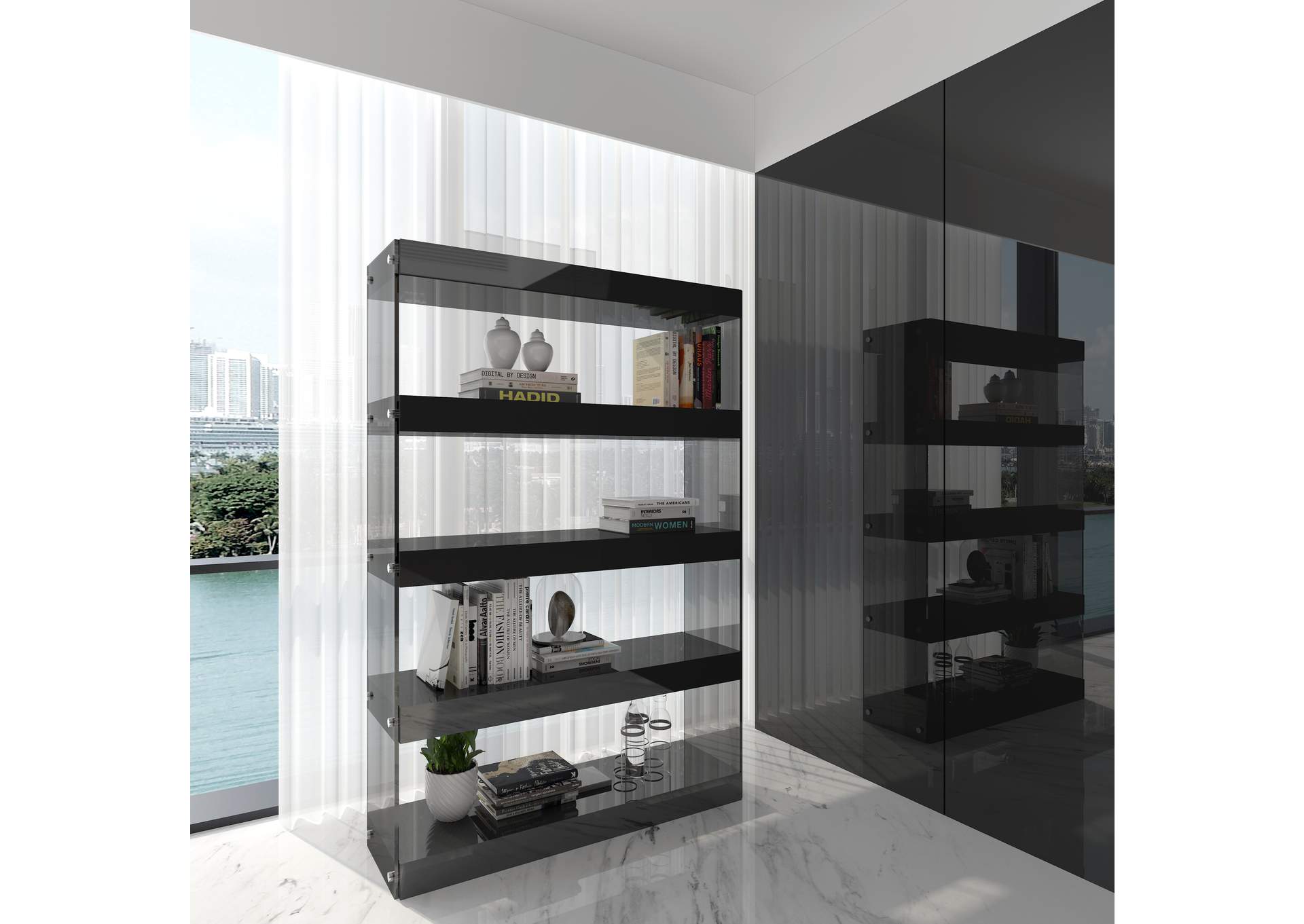 Cloud Curio Unit In Grey High Gloss image 5