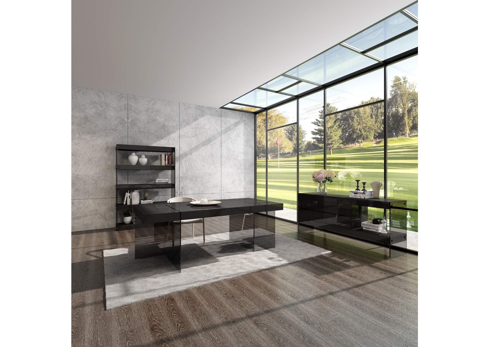 Cloud Curio Unit In Grey High Gloss image 6
