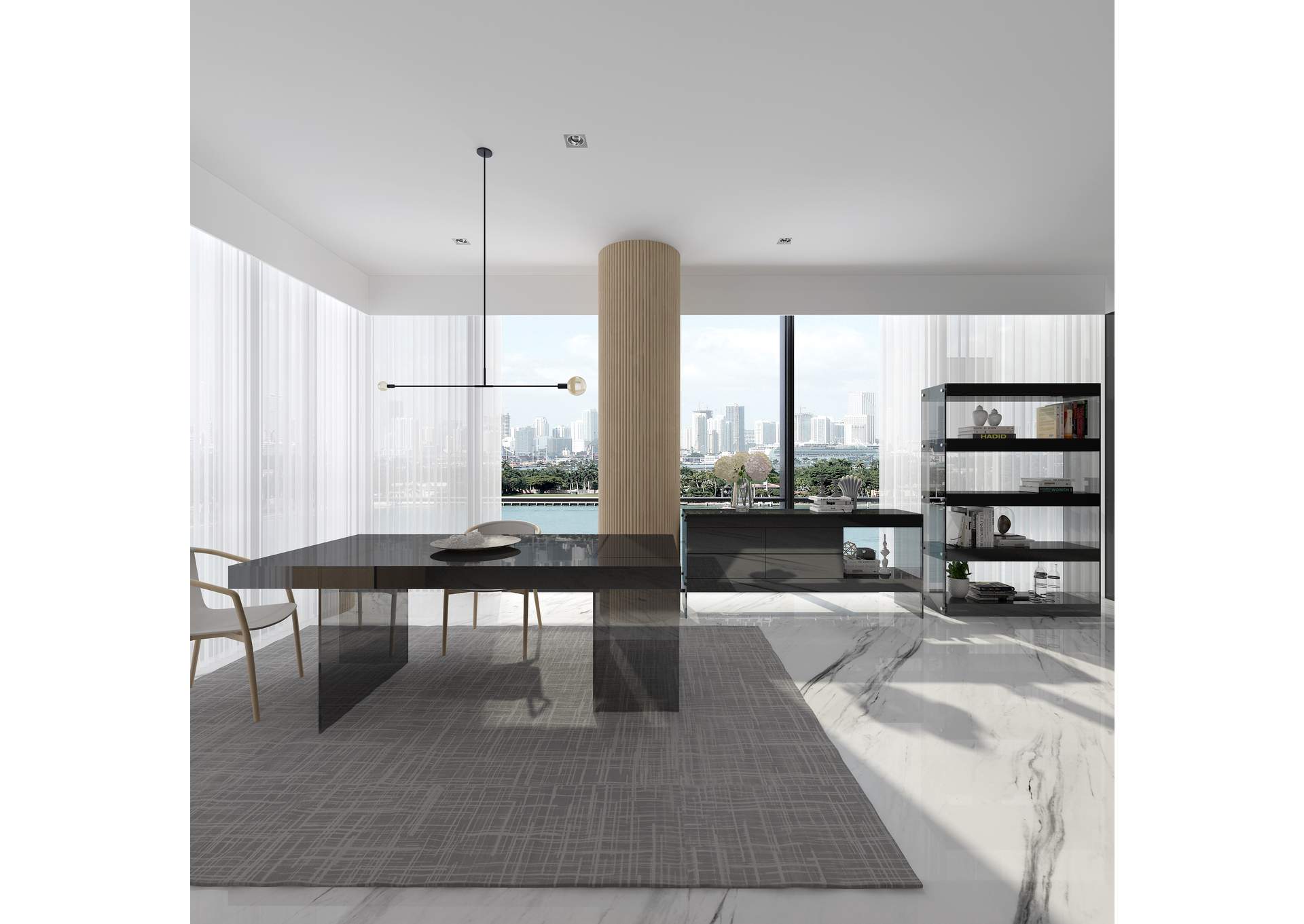 Cloud Curio Unit In Grey High Gloss image 7