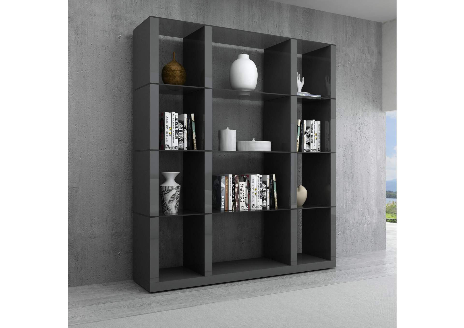 Cloud Wall Unit In Grey High Gloss image 1