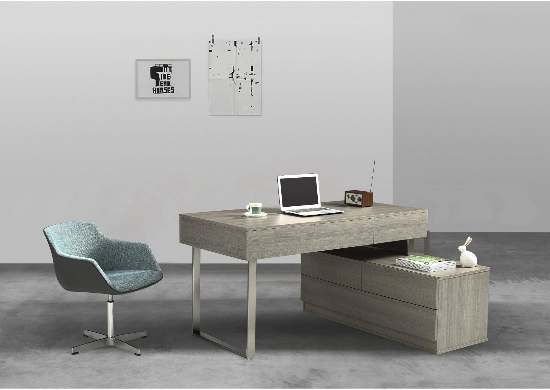 Lp Kd12 Office Desk In Grey image 1