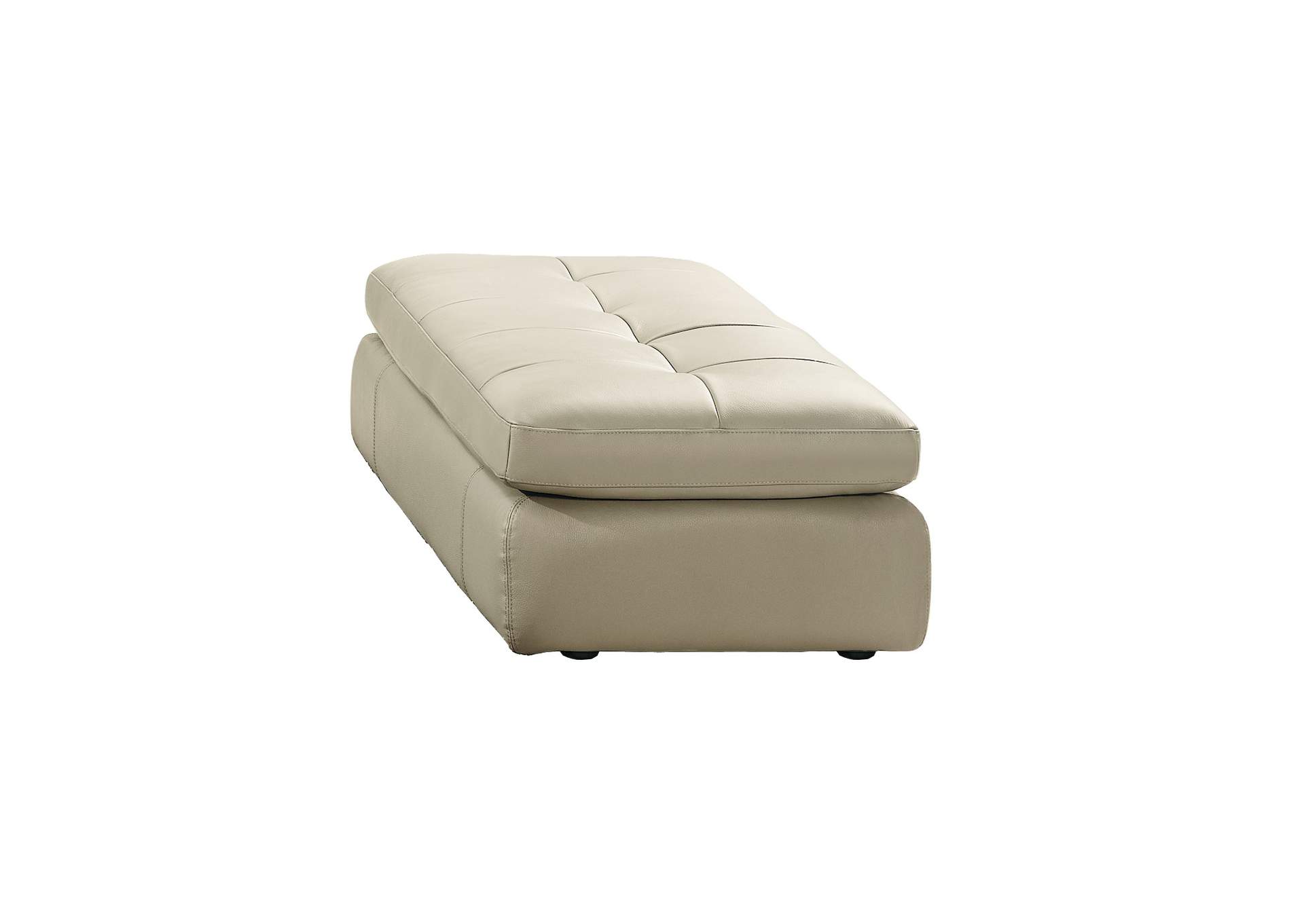 Cream colored leather ottoman new arrivals