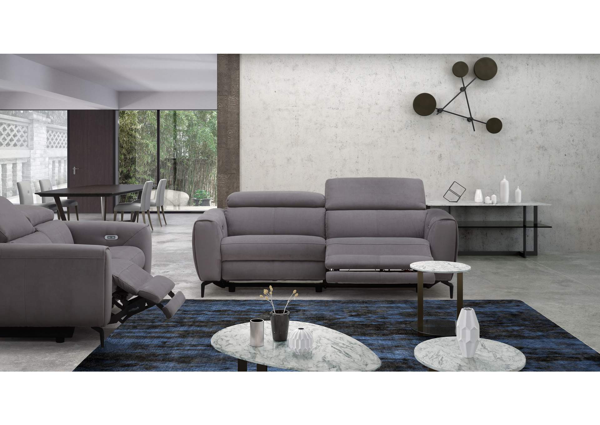 Lorenzo Grey Fabric Sofa image 8