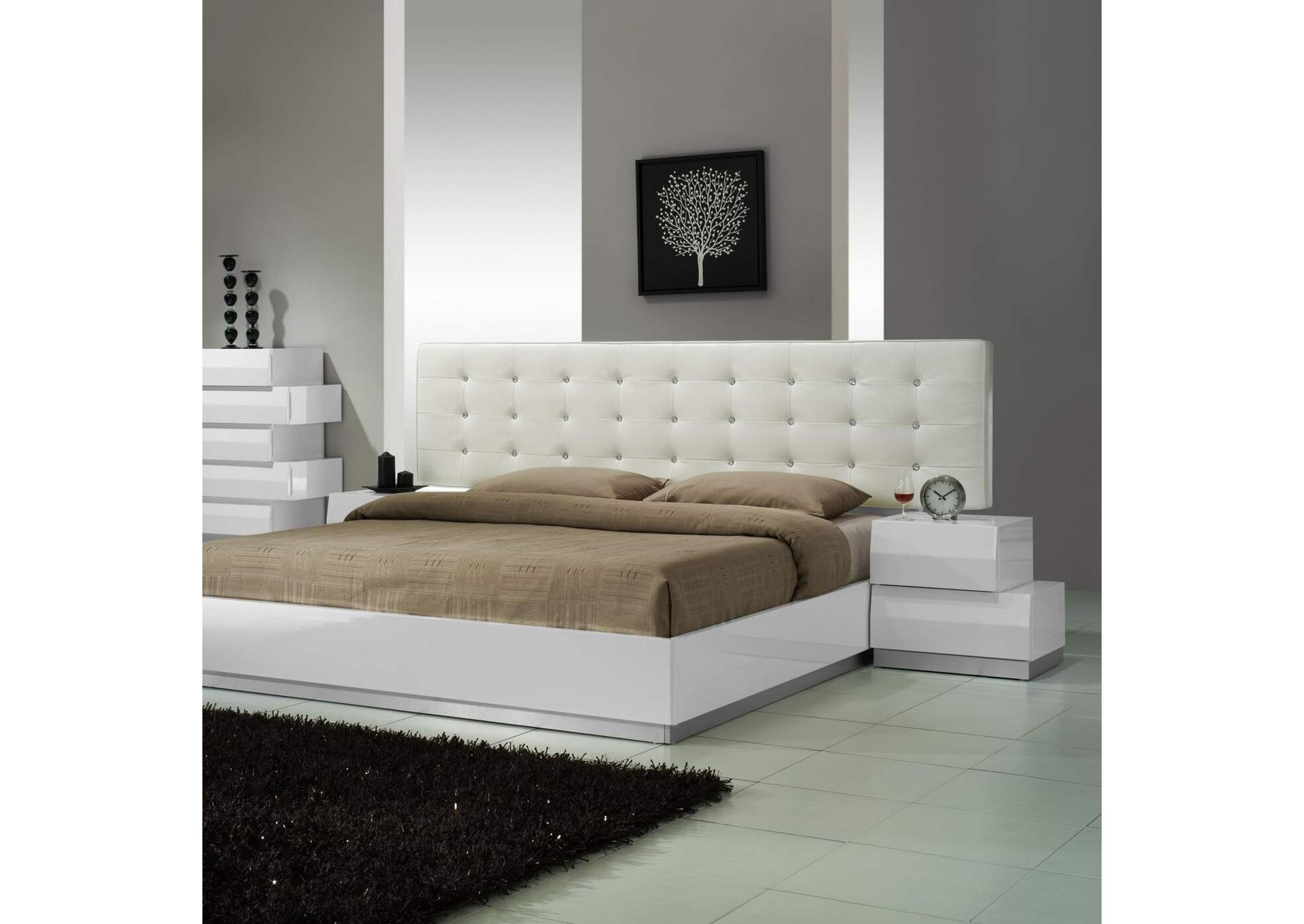 Milan Right Facing  Nightstand In White image 4