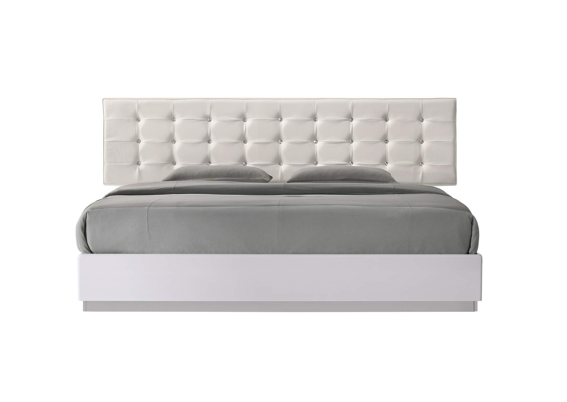 Milan Queen Size Bed In White image 3