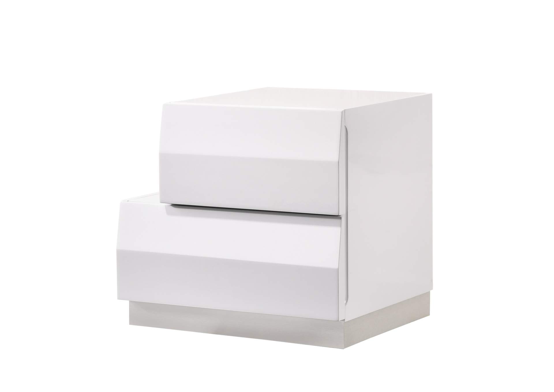 Milan Left Facing  Nightstand In White image 3