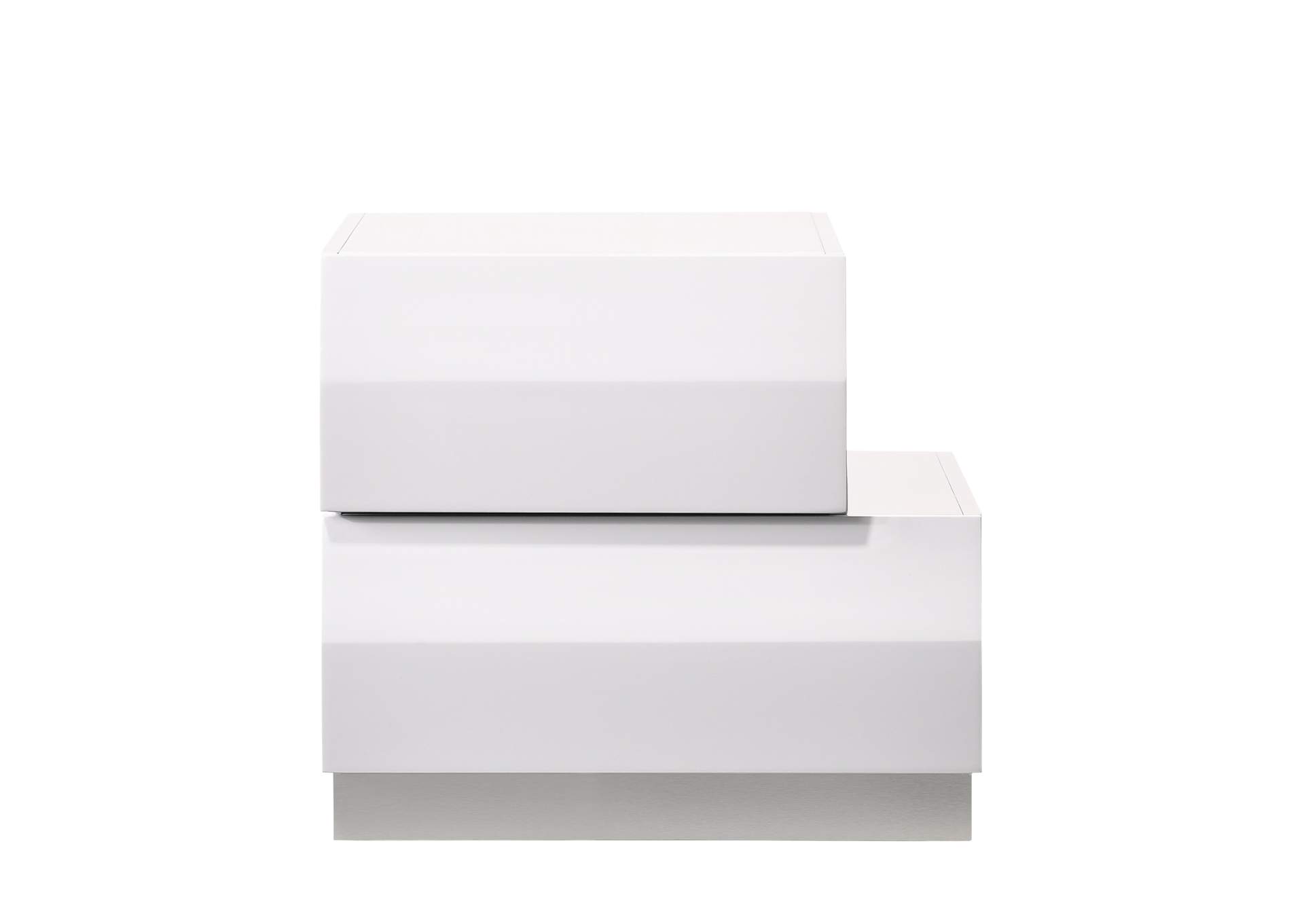 Milan Right Facing Nightstand In White image 1
