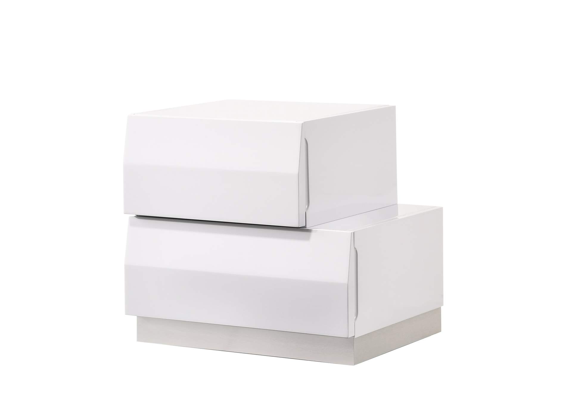 Milan Right Facing  Nightstand In White image 3