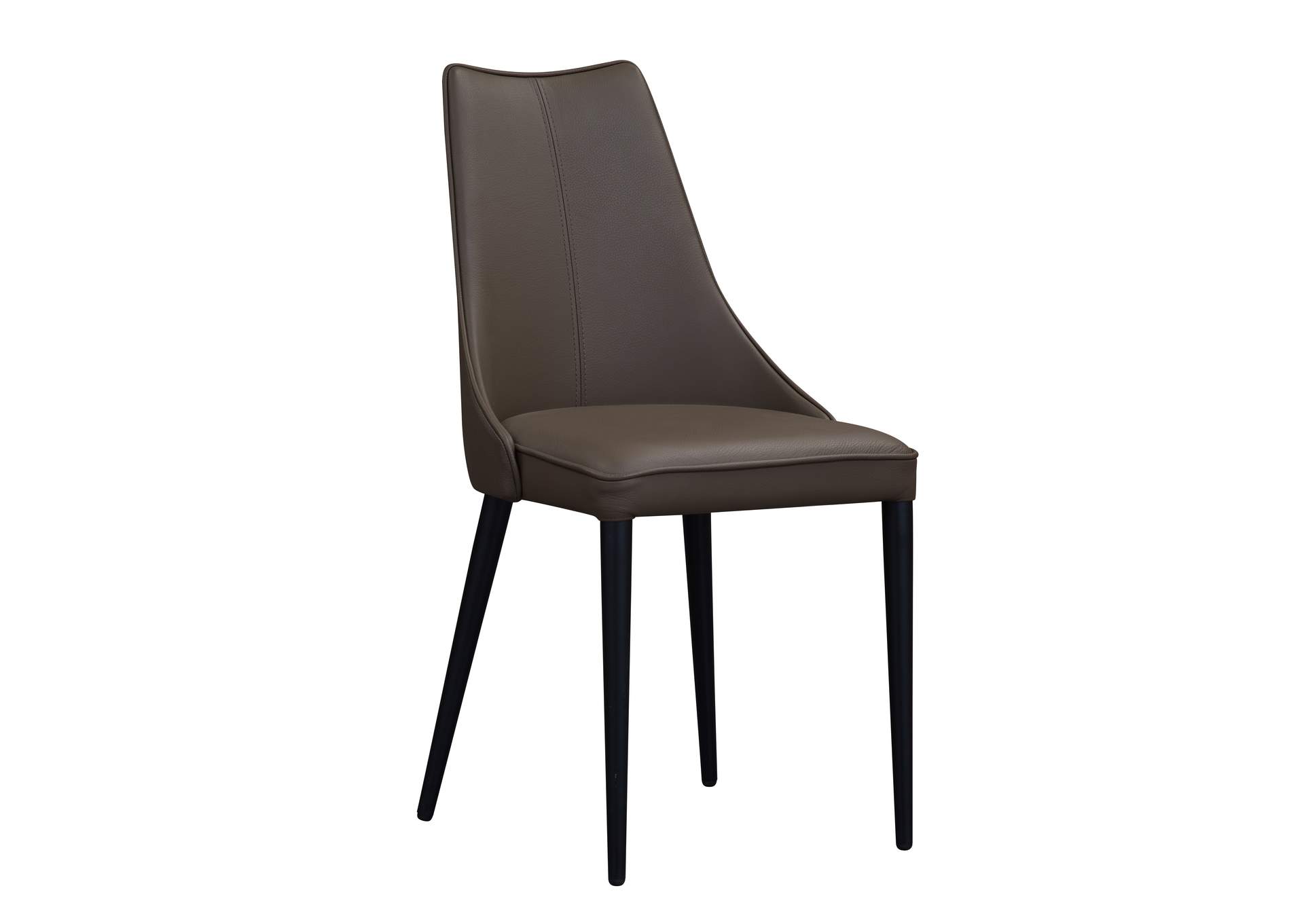 Milano Leather Dining Chair In Chocolate image 1