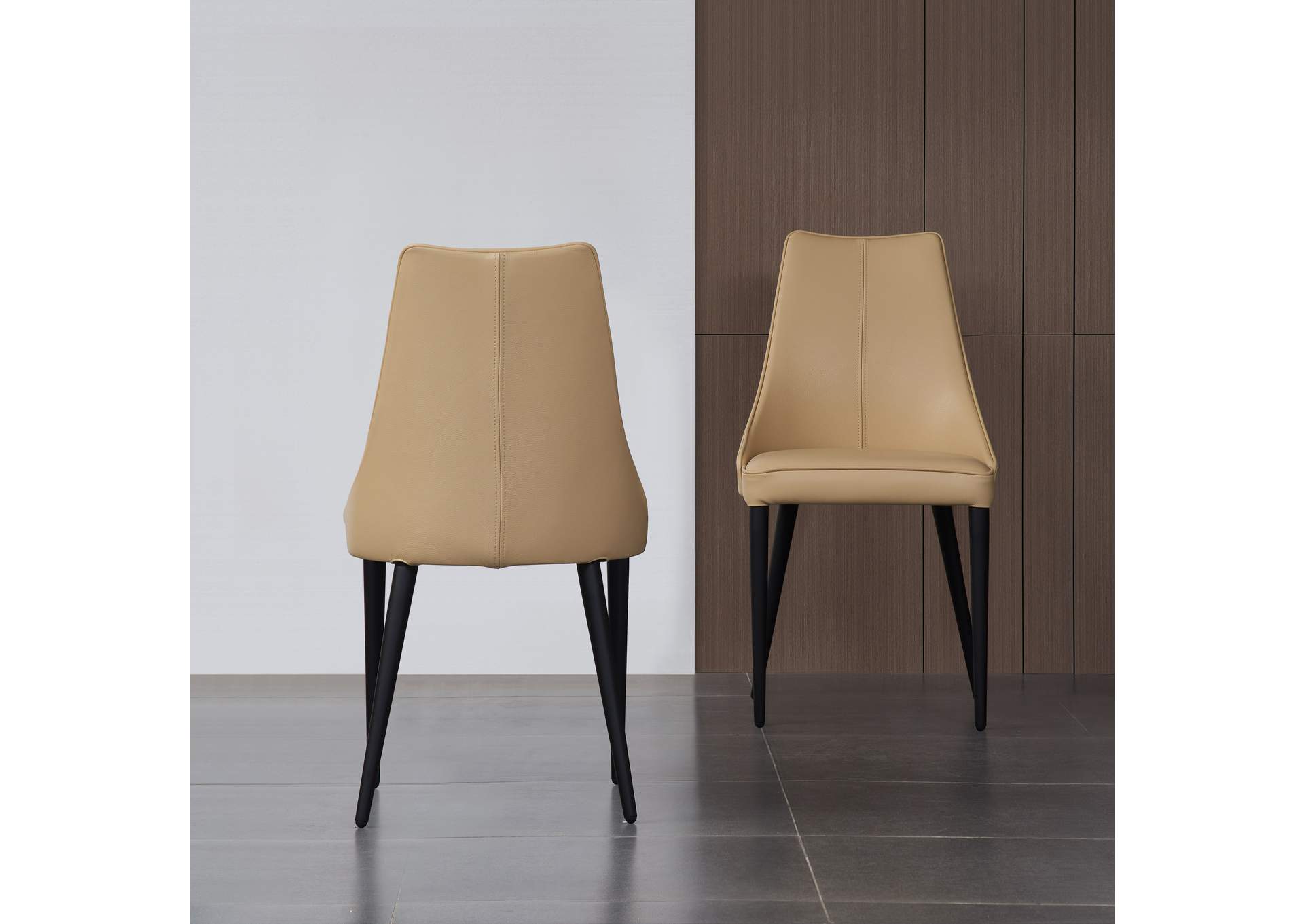Milano Leather Dining Chair In Tan image 4