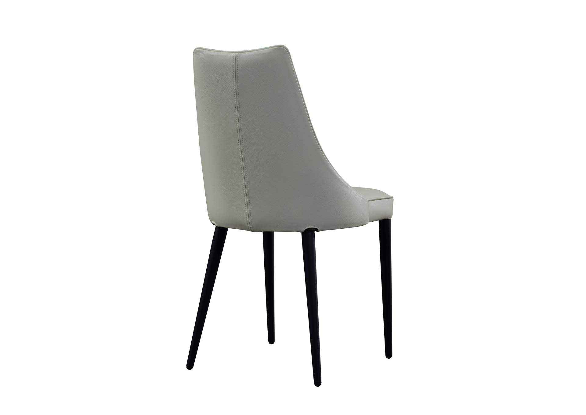 Milano Leather Dining Chair In White image 3
