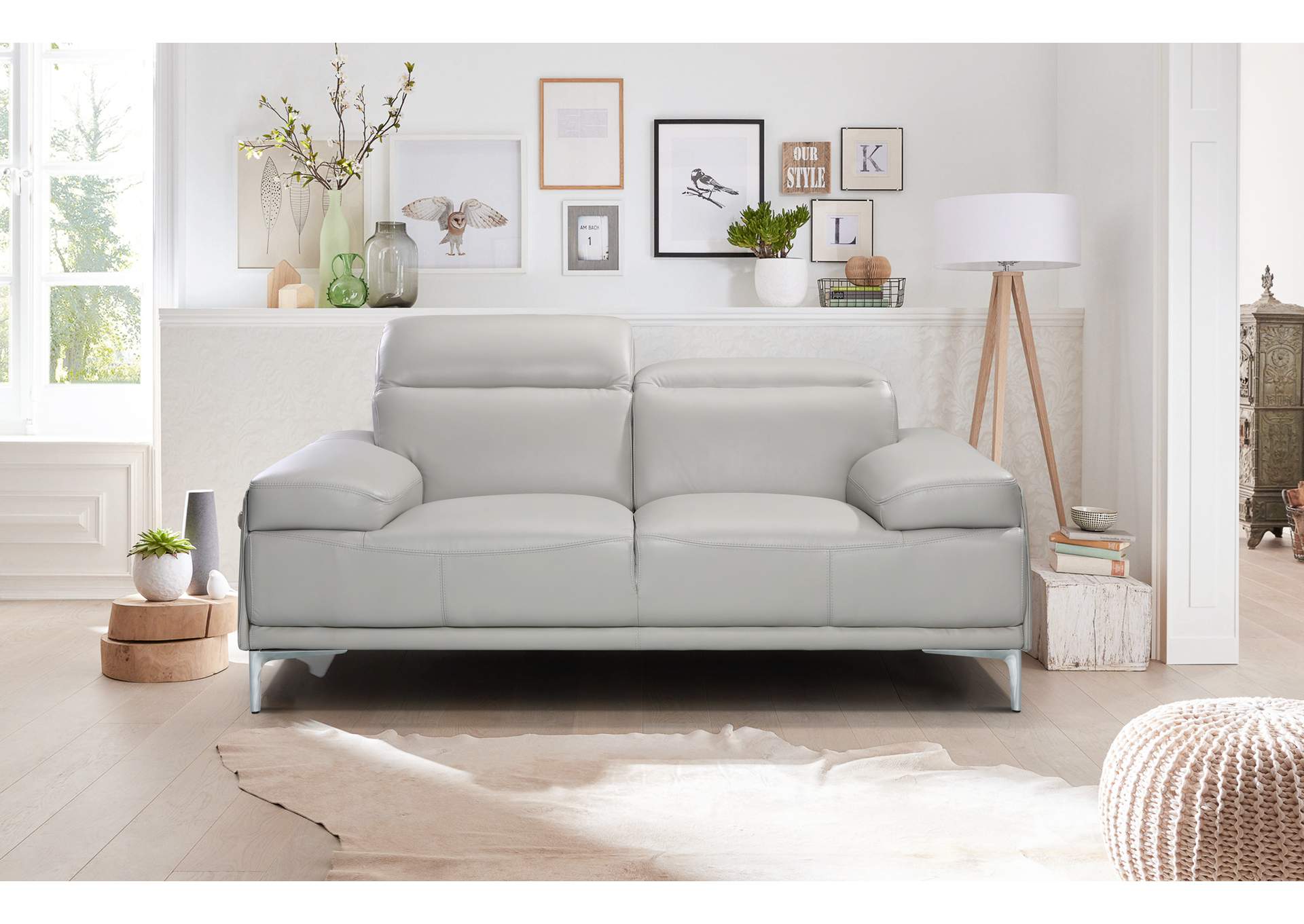 Nicolo Loveseat Seat In Light Grey image 6