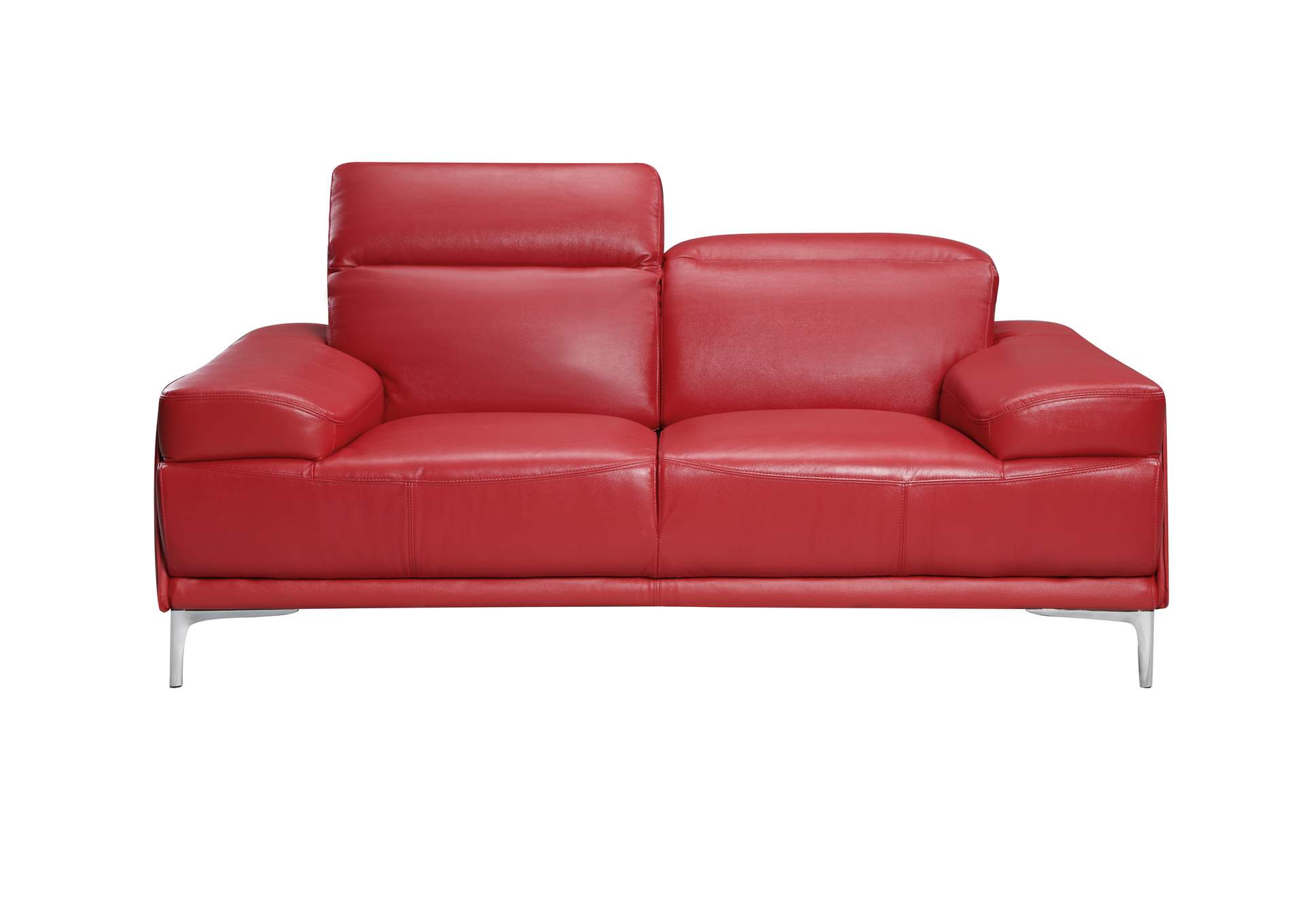 Nicolo Love Seat In Red image 1