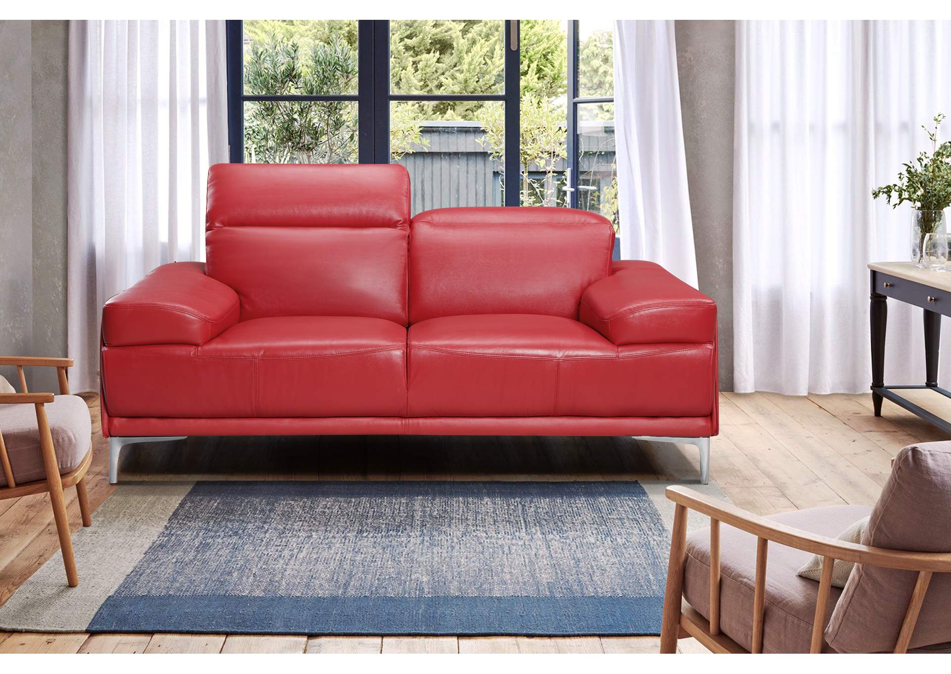 Nicolo Loveseat Seat In Red image 6