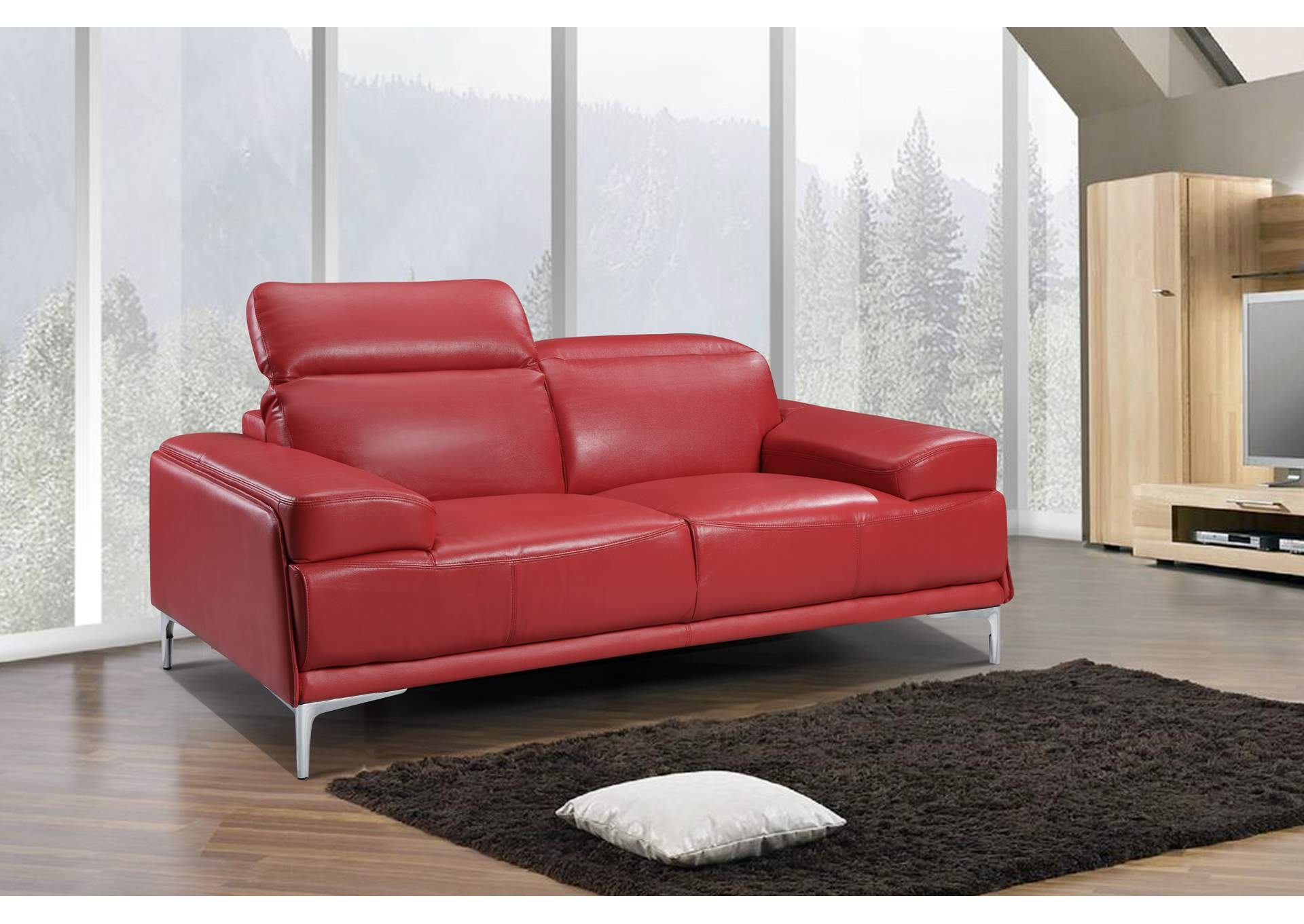 Nicolo Loveseat Seat In Red image 7