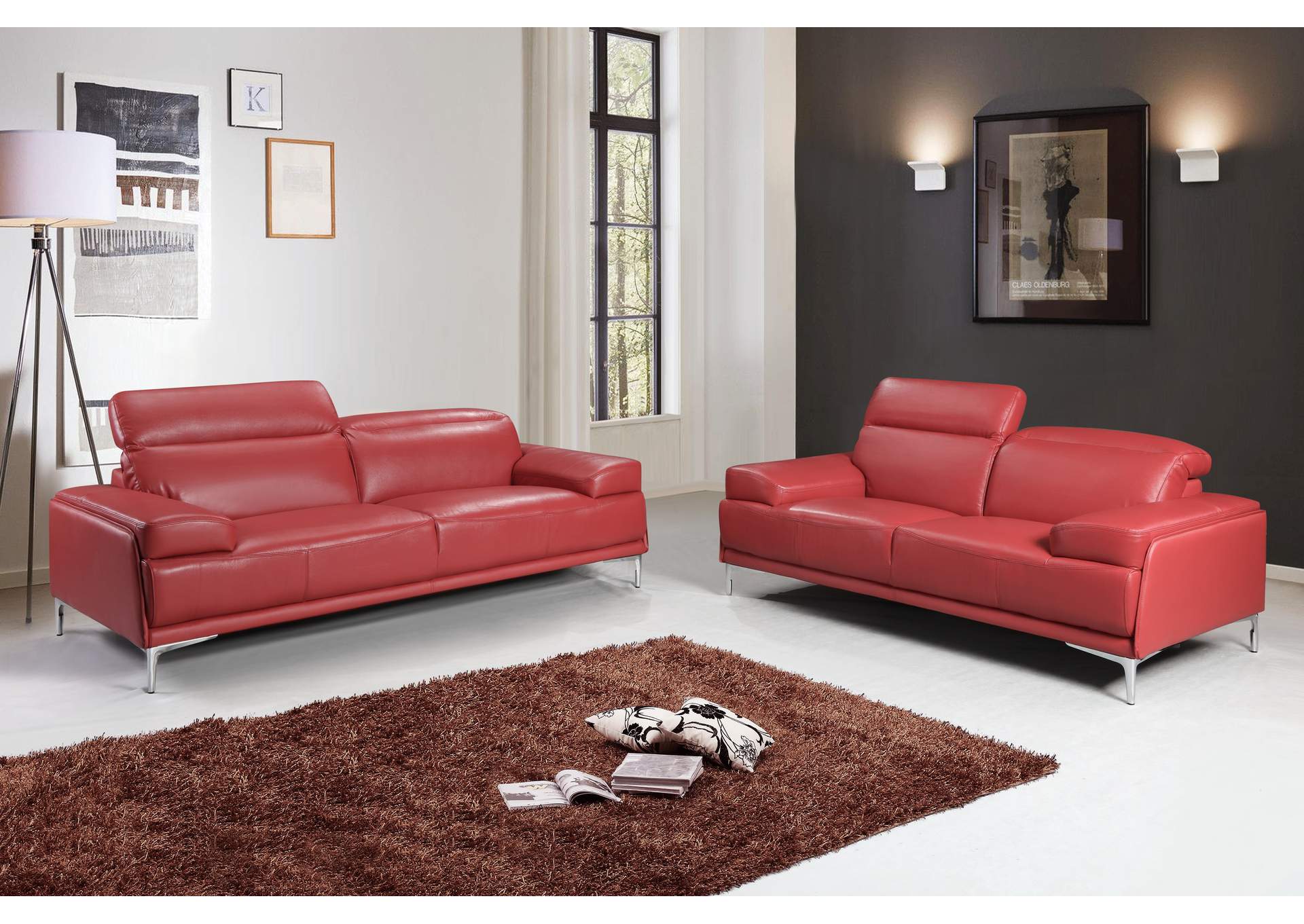 Nicolo Sofa In Red image 7