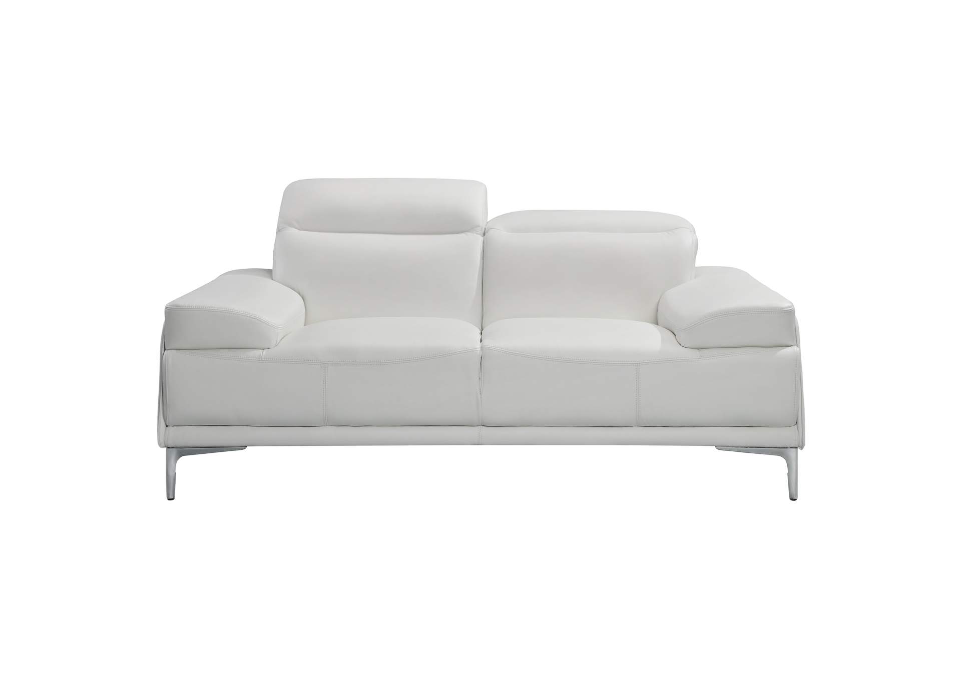 Nicolo Love Seat In White image 1
