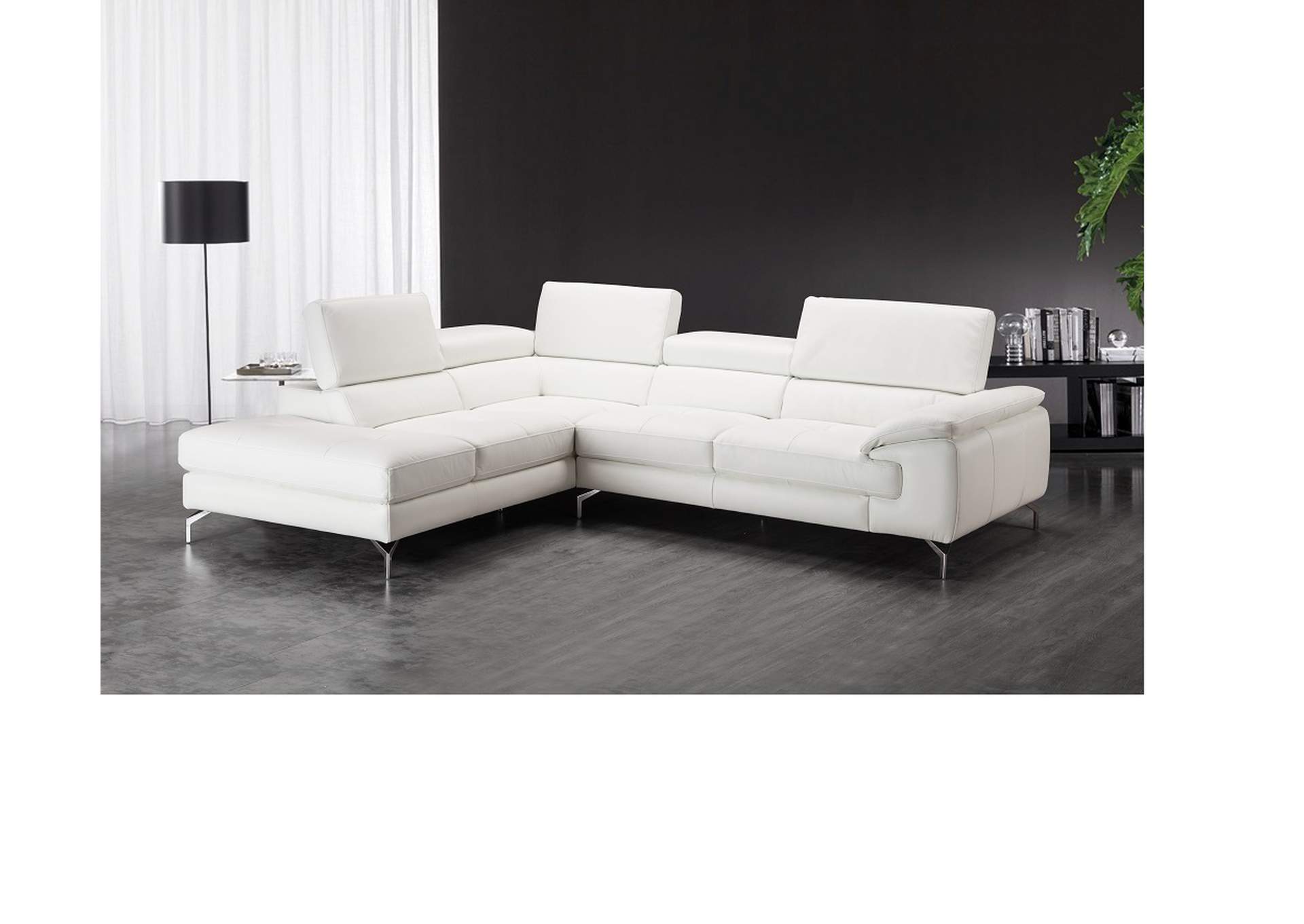 Nila Premium Leather Sectional In Left Facing Chaise image 1