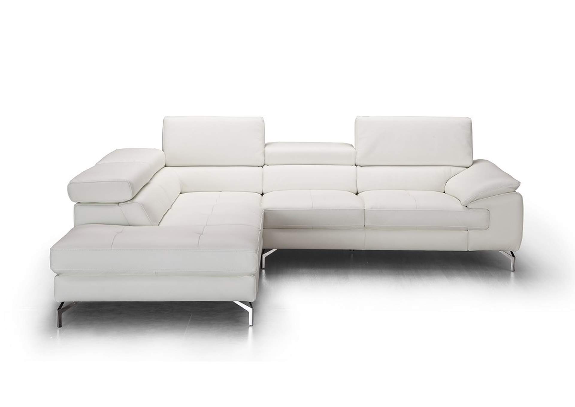 Nila Premium Leather Sectional In Left Facing Chaise image 3
