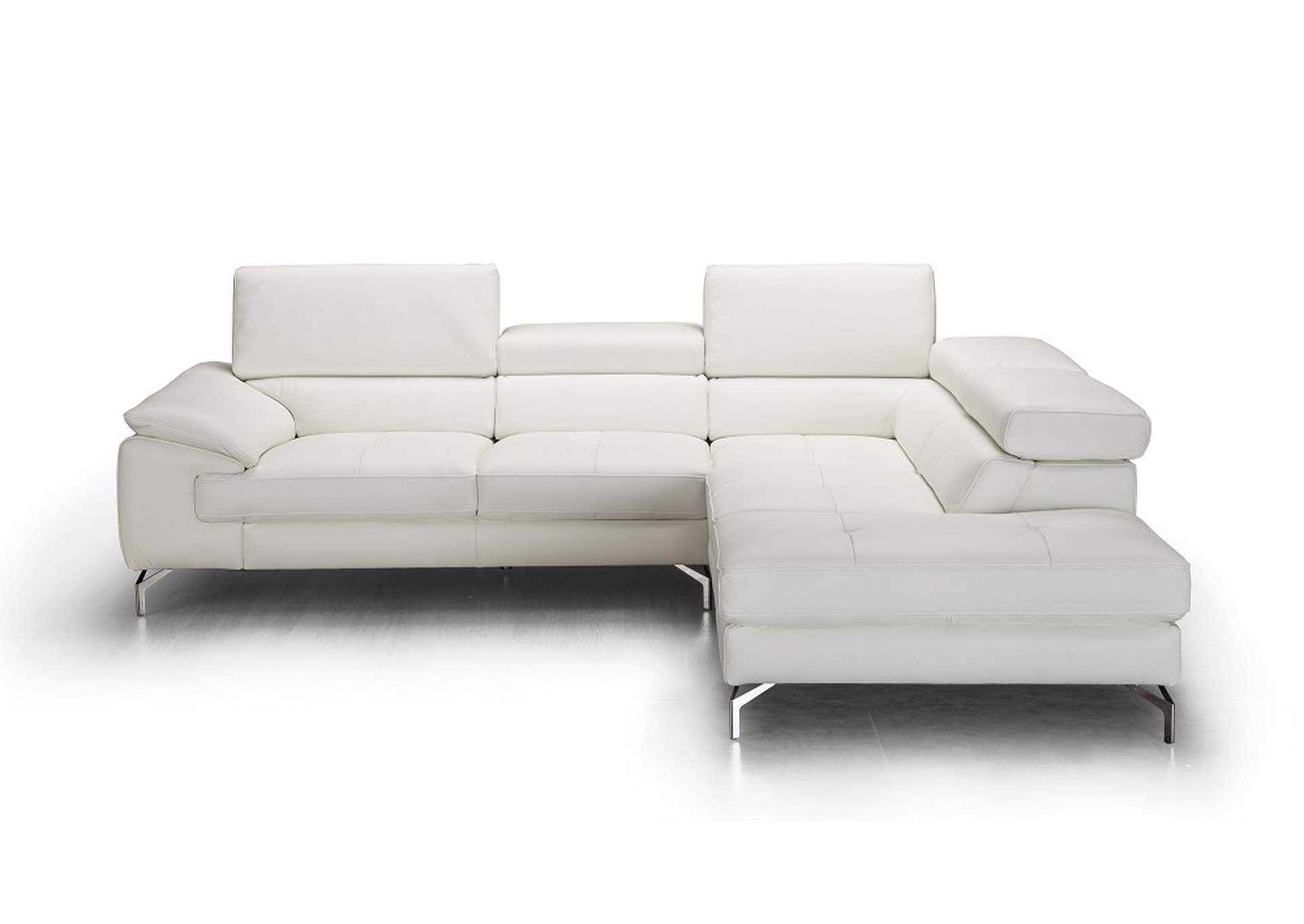 Nila Premium Leather Sectional In Right Facing Chaise image 3