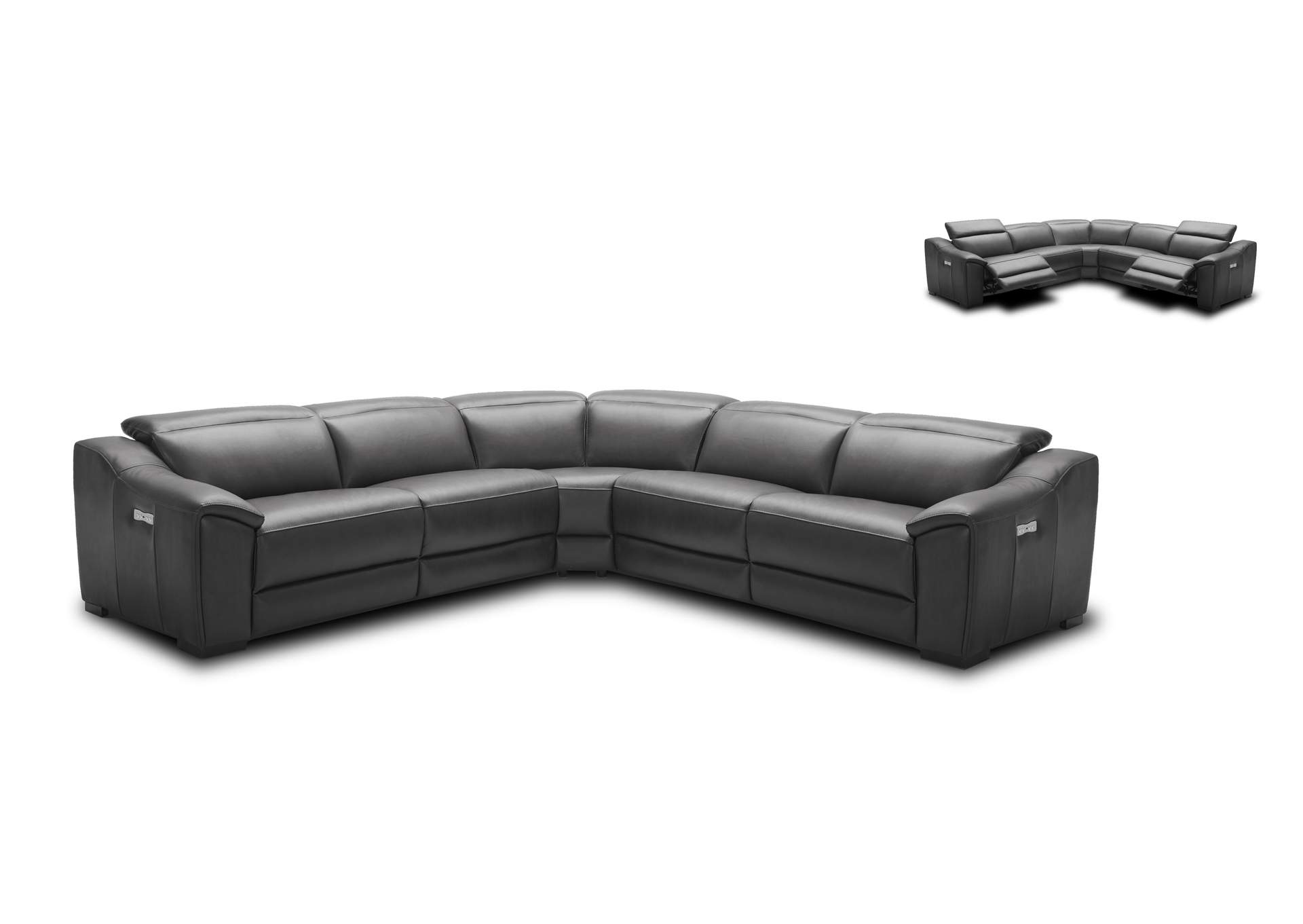 Nova Motion Sectional In Dark Grey image 3