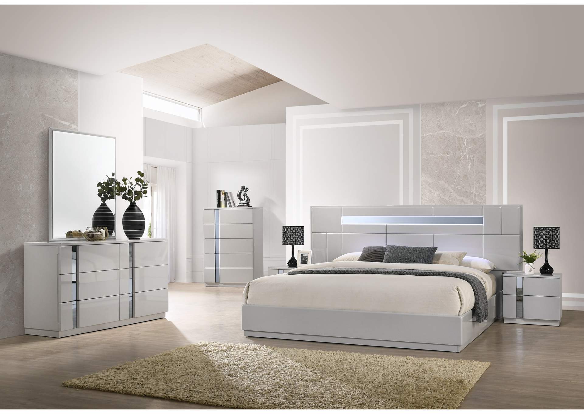 Palermo Grey Nightstand image 5