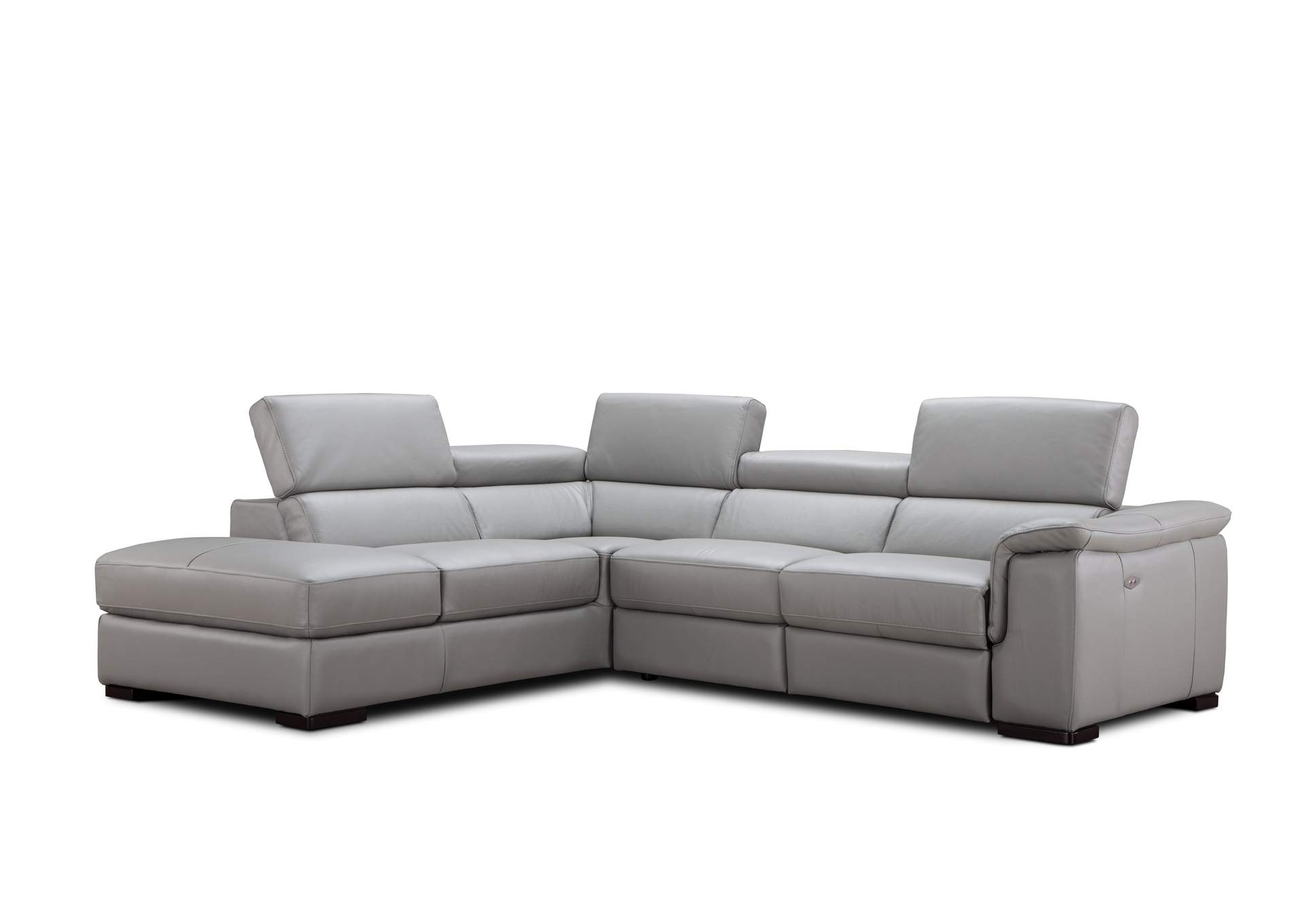 Perla Premium Leather Sectional In Left Hand Facing Chaise image 1