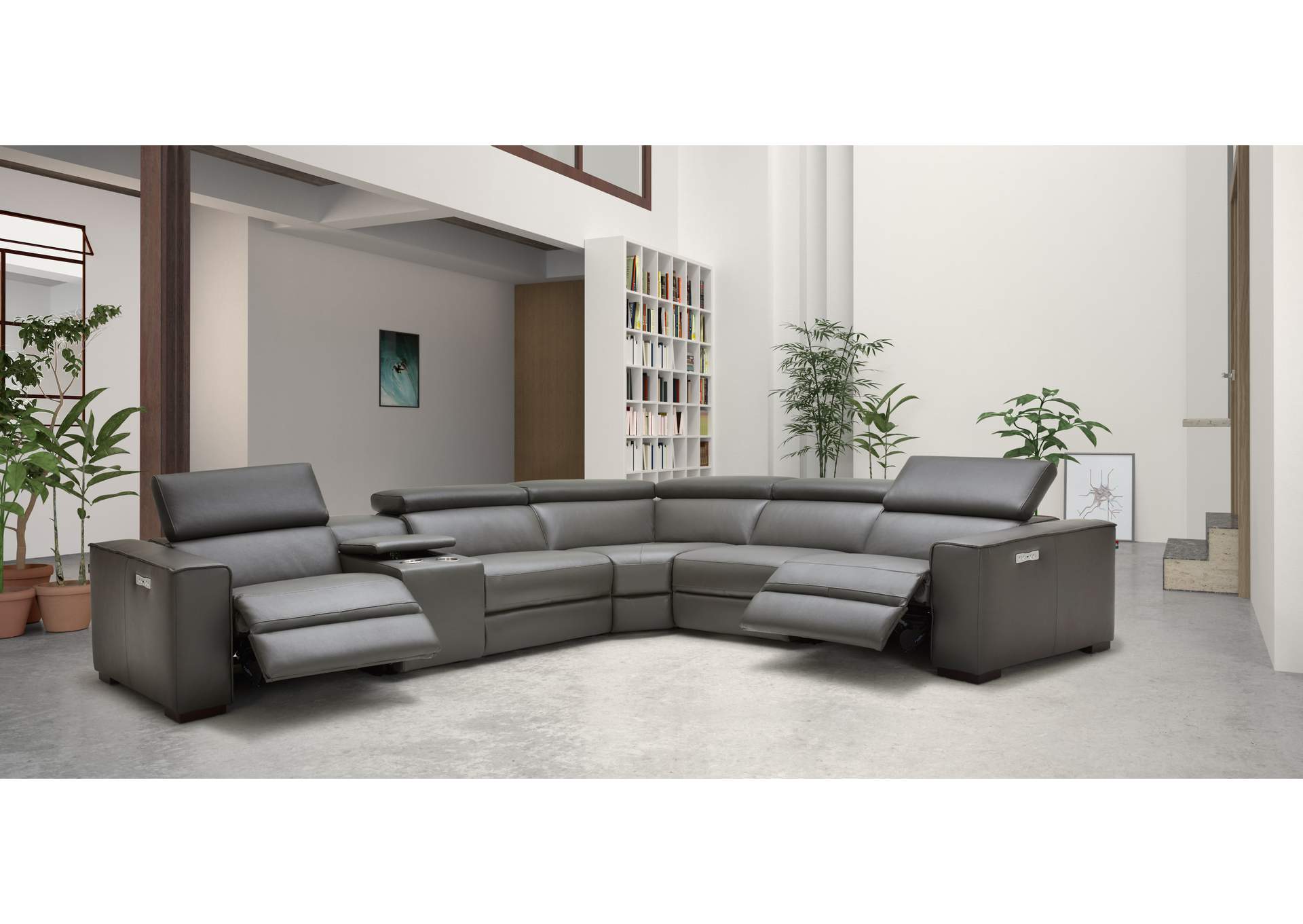 Picasso Motion Sectional In Dark Grey image 12