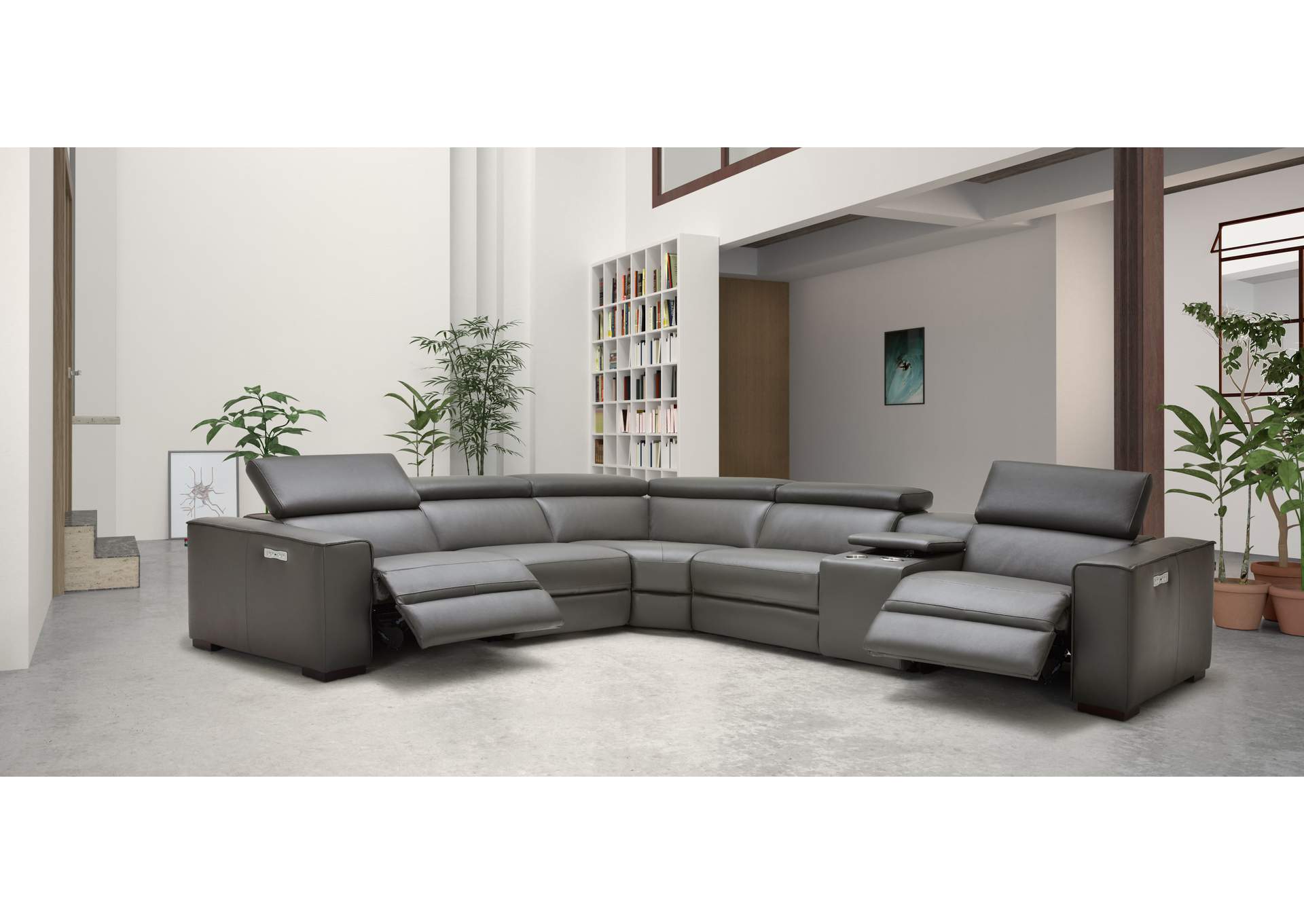 Picasso Motion Sectional In Dark Grey image 13