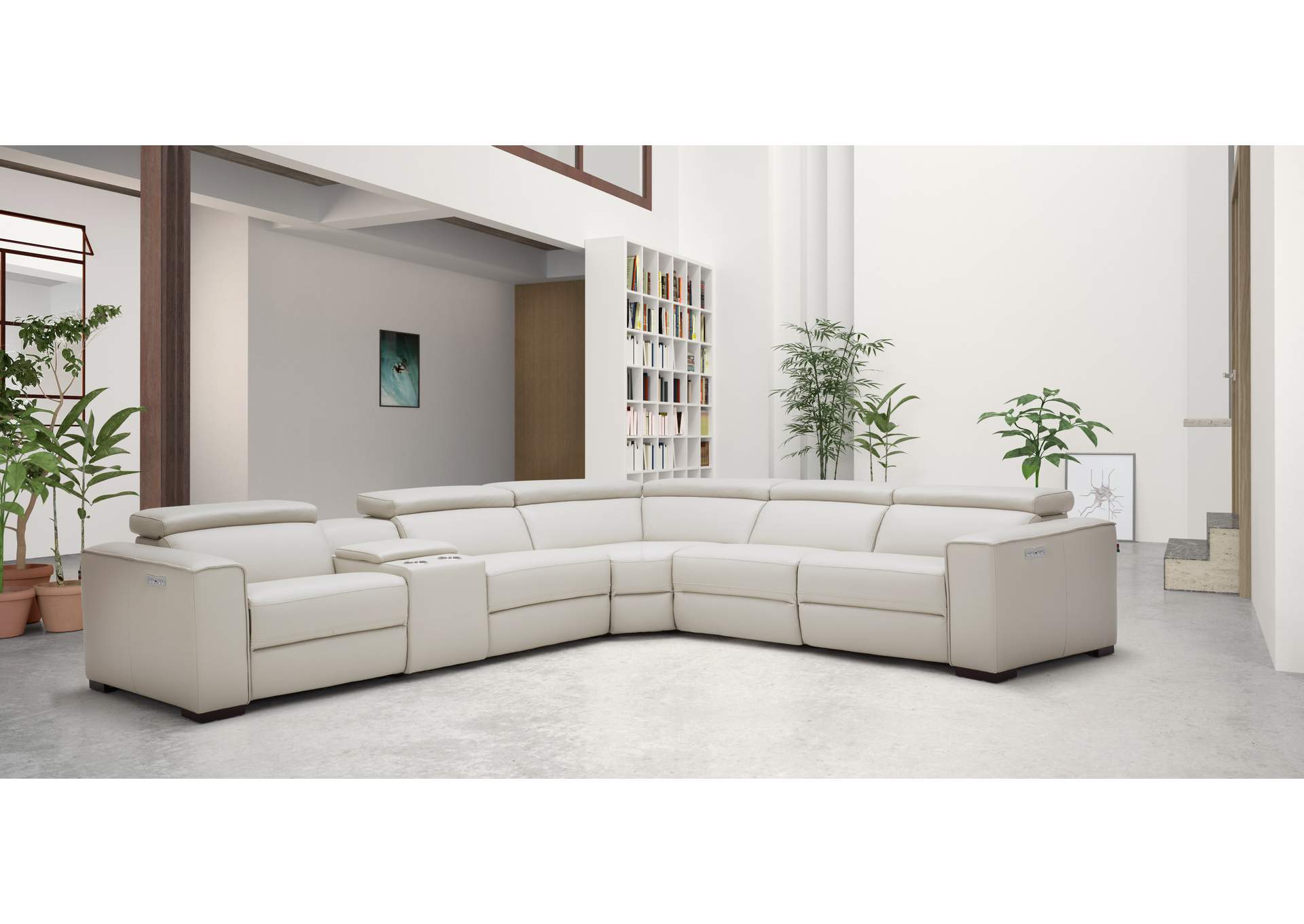 Picasso Motion Sectional In Silver Grey image 14