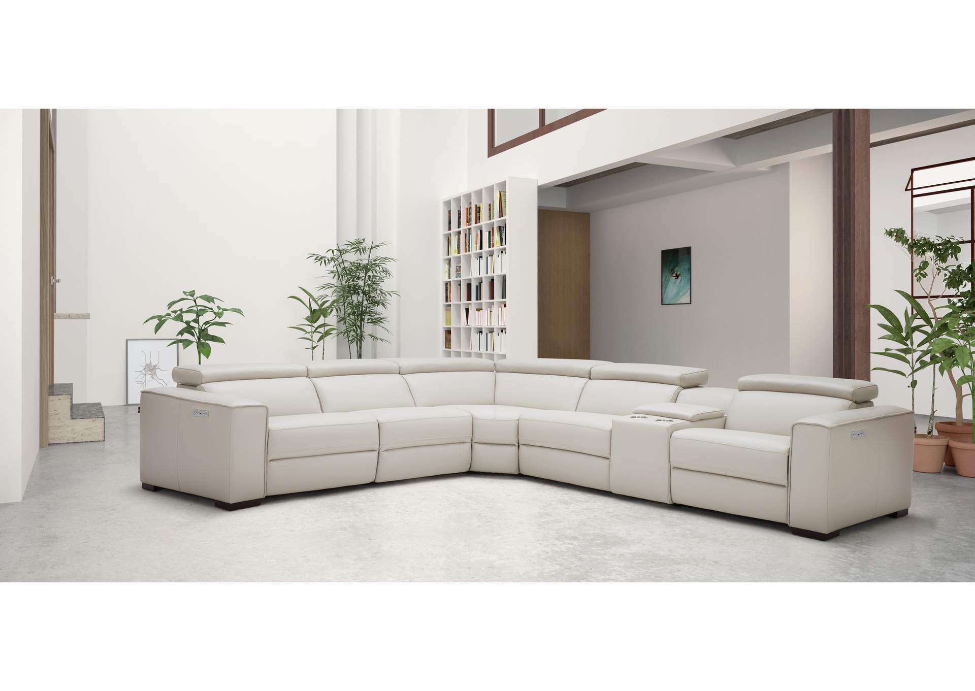 Picasso Motion Sectional In Silver Grey image 15