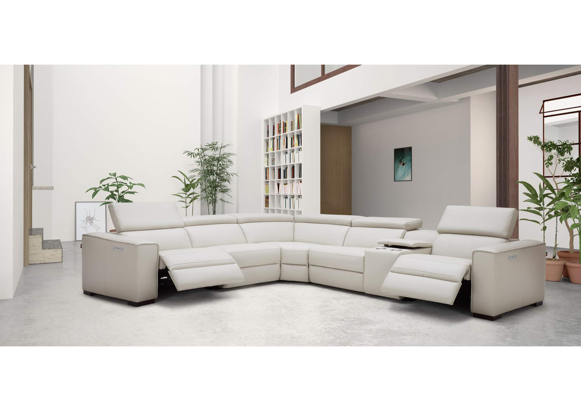 Picasso Motion Sectional In Silver Grey image 13