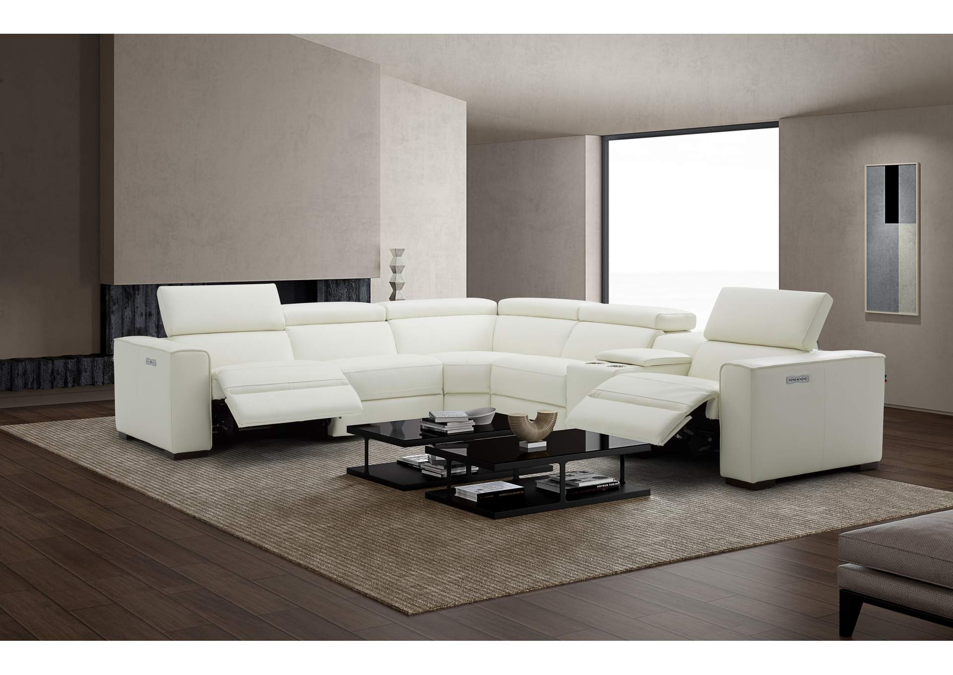 Picasso Motion Sectional In White image 6