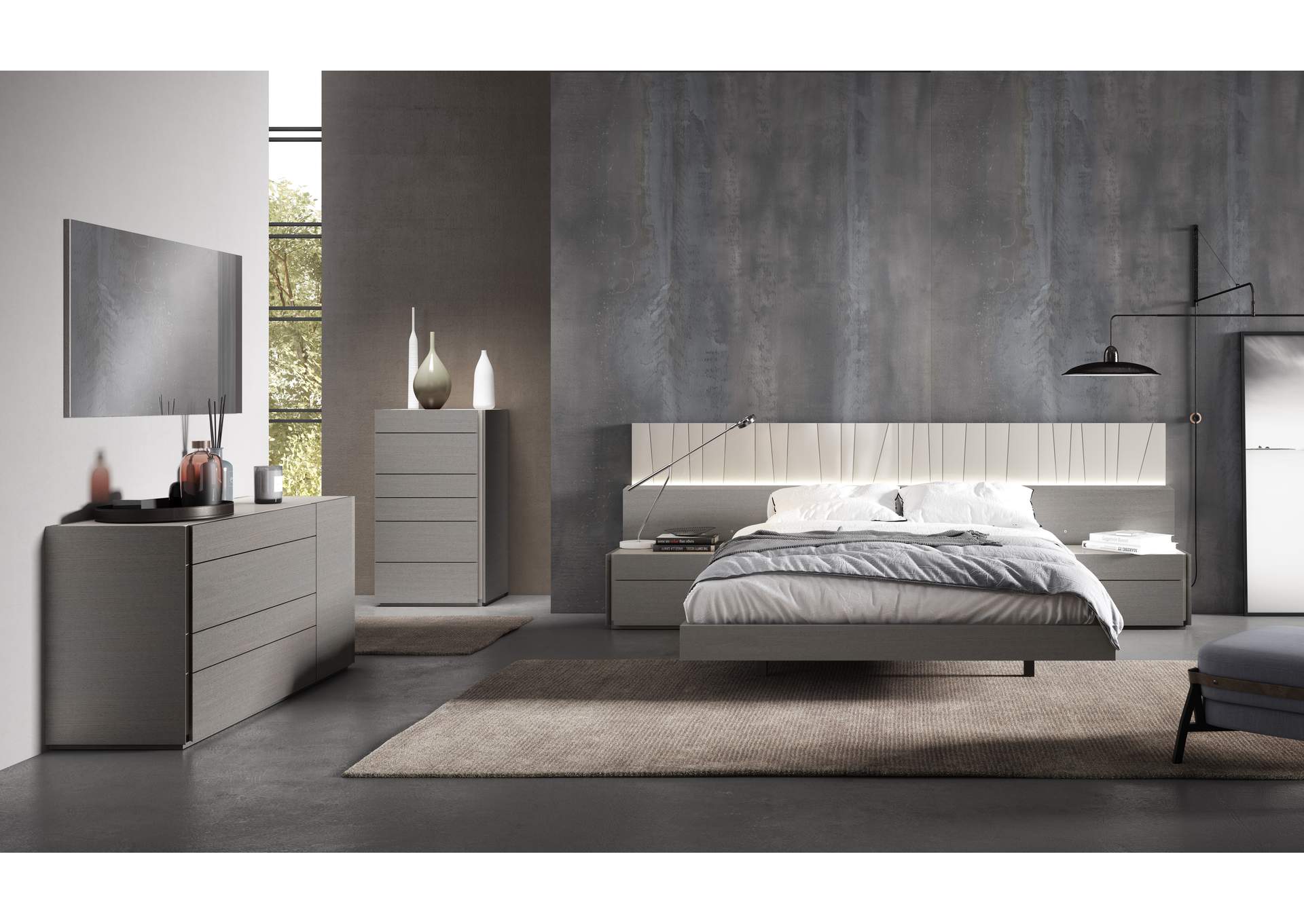 Porto Right Facing  Nightstand In Grey image 4