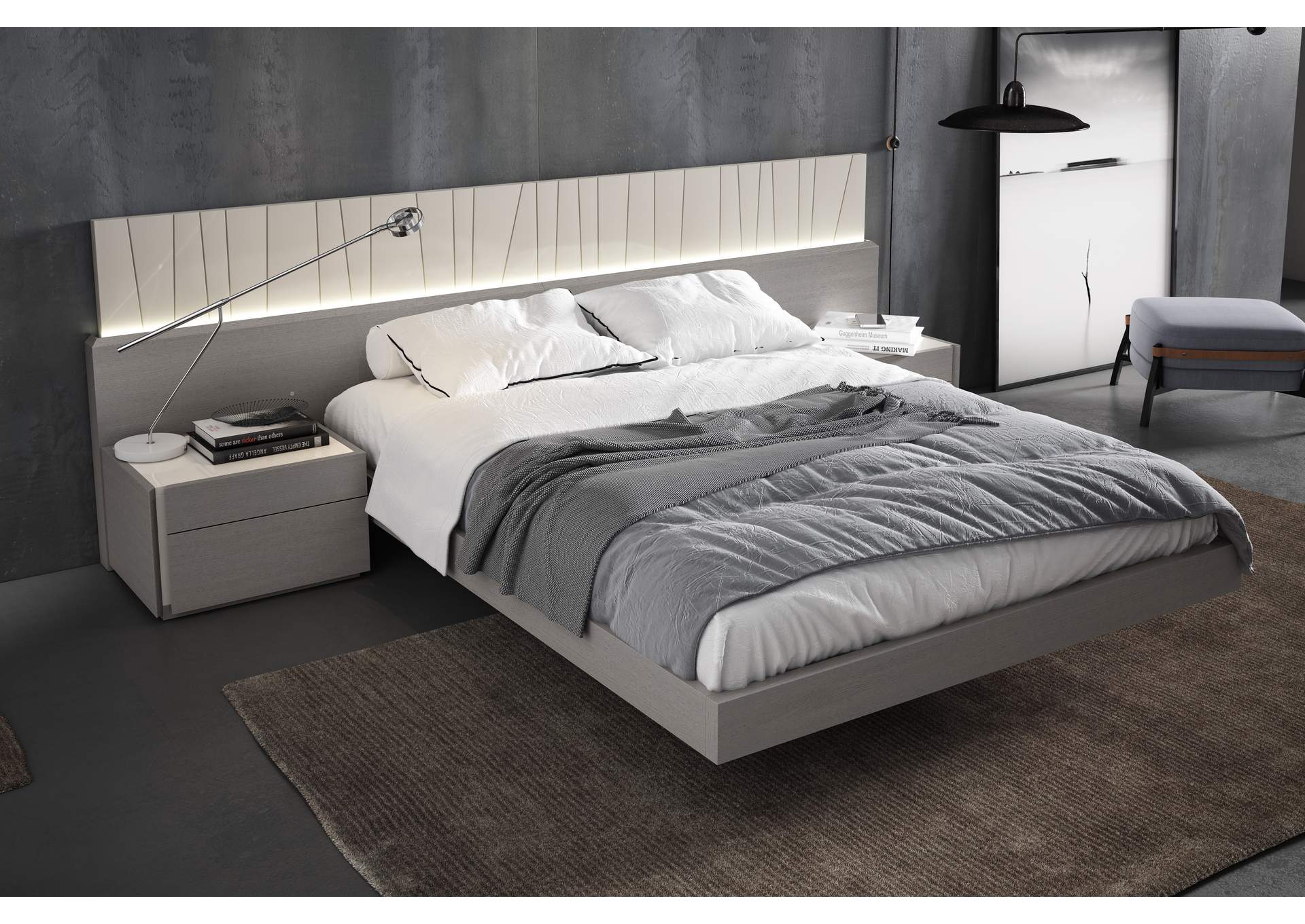 Porto Right Facing  Nightstand In Grey image 5