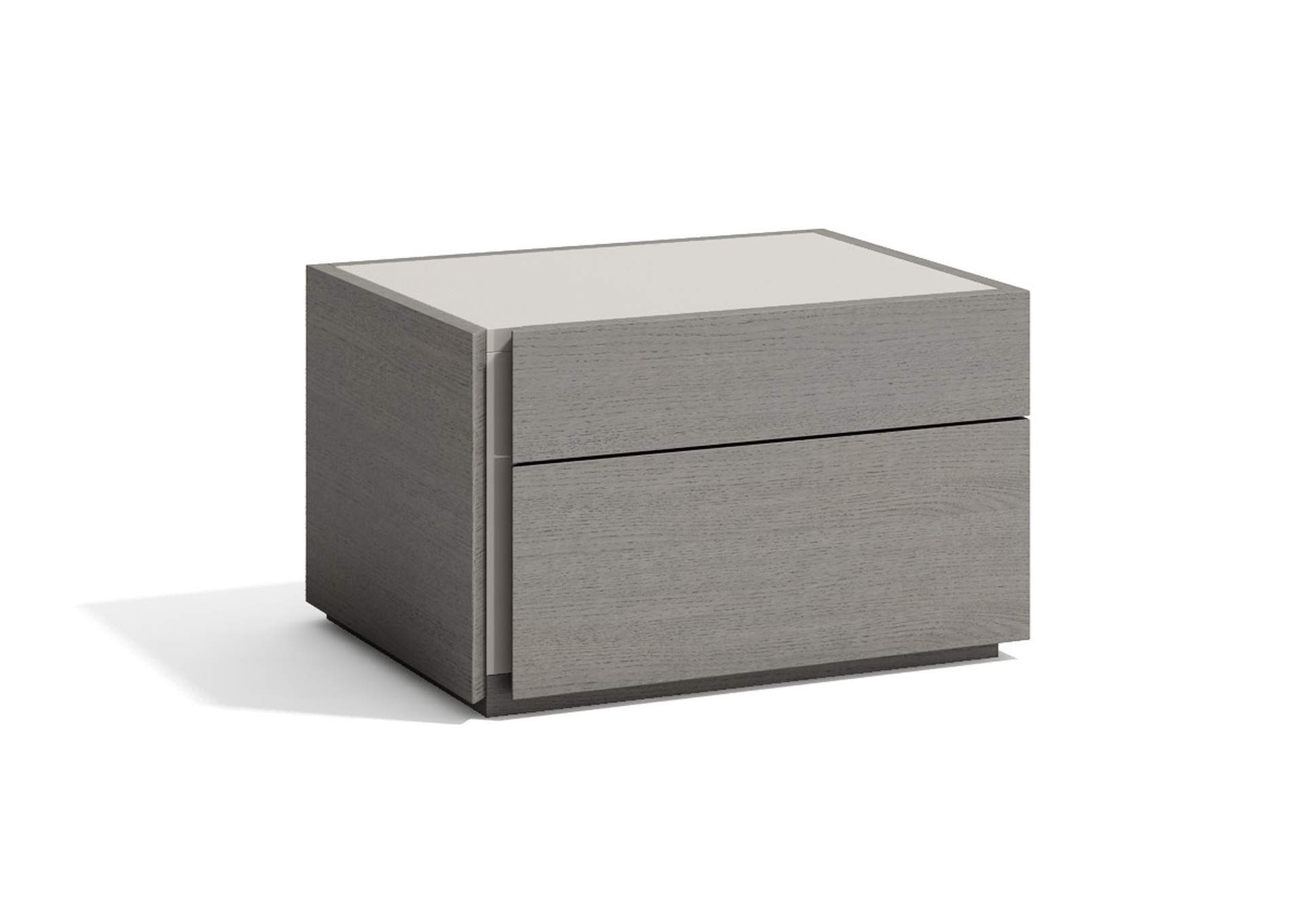 Porto Left Facing Nightstand In Grey image 1