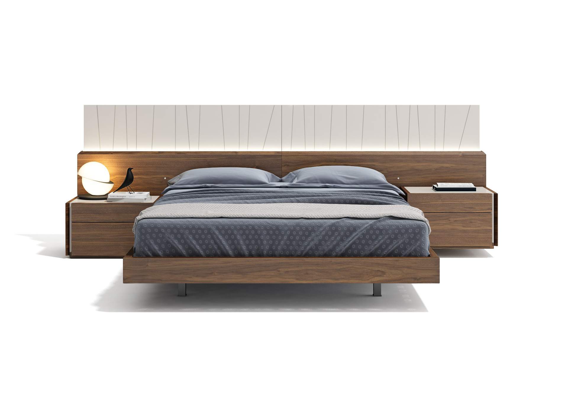 Porto King Size Bed In Walnut image 1