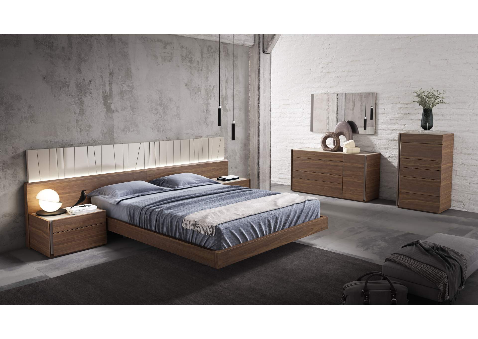Porto King Size Bed In Walnut image 3