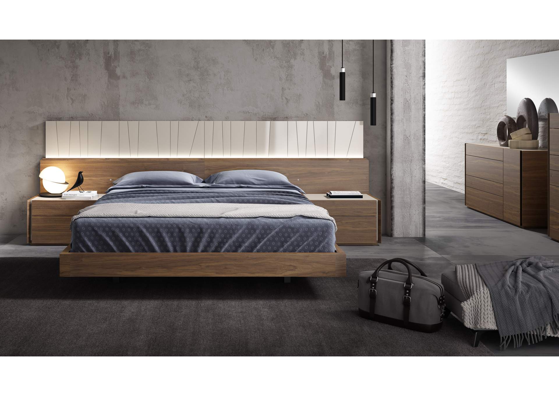 Porto King Size Bed In Walnut image 4