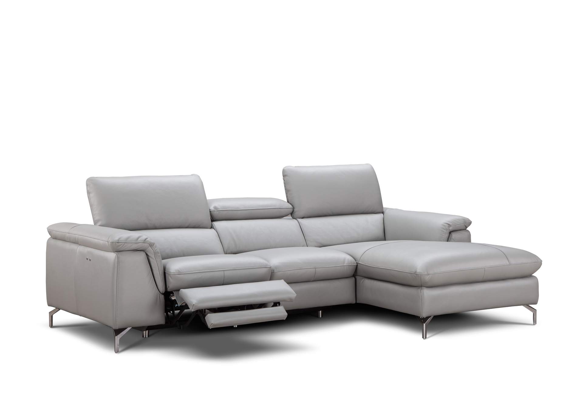 Serena Premium Leather Sectional In Right Hand Facing Chaise image 1