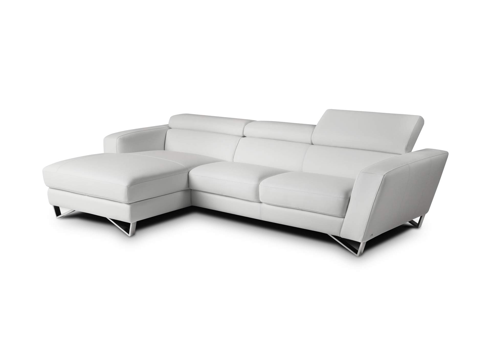 Sparta Mini Left Hand Facing Chaise In White image 1