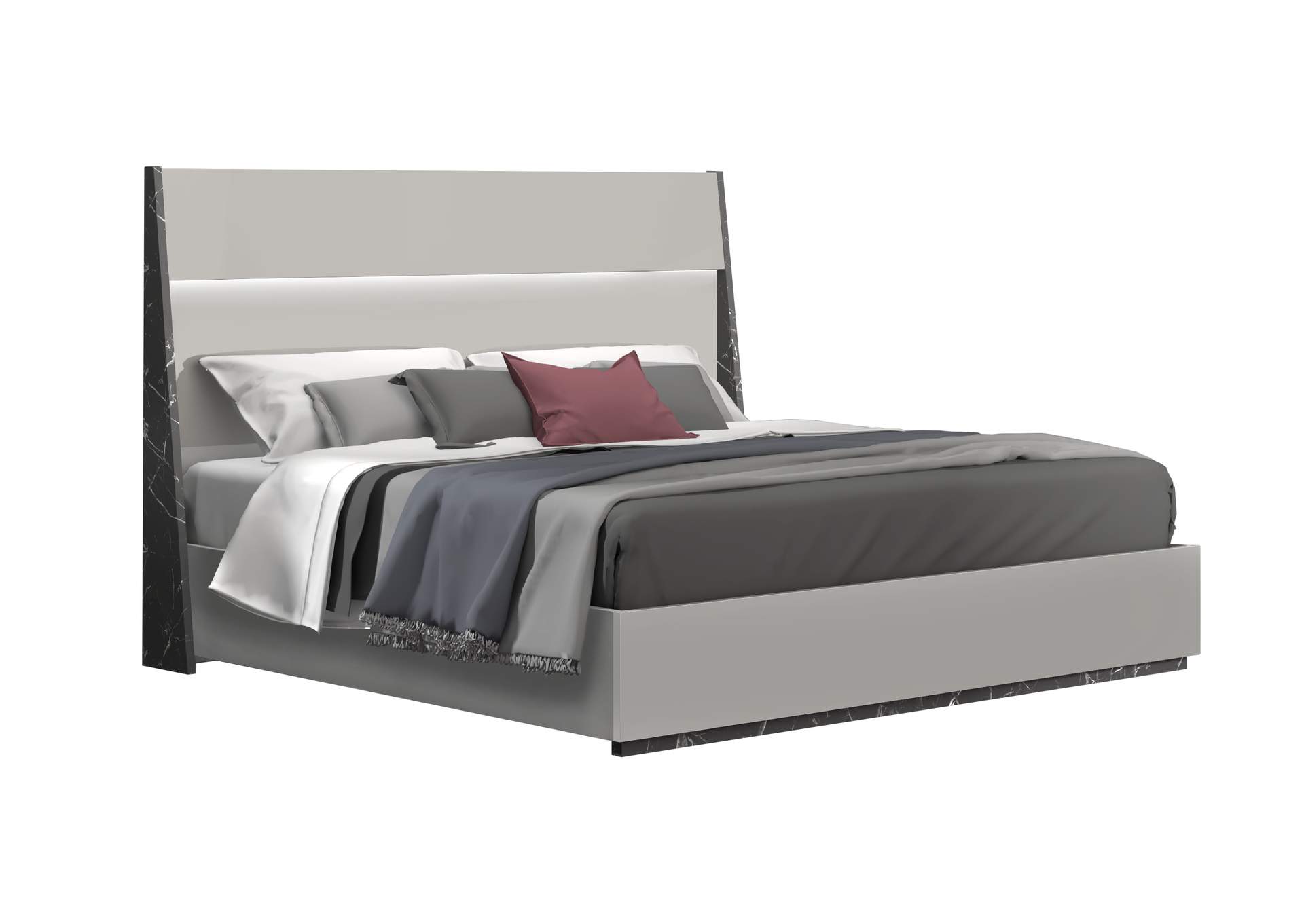 Stoneage Premium King Bed In Lights Grigio image 1