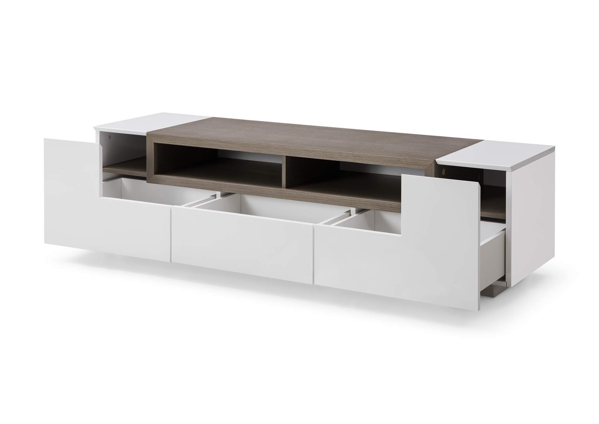 W Tv002 White Gloss - Grey Veneer image 4