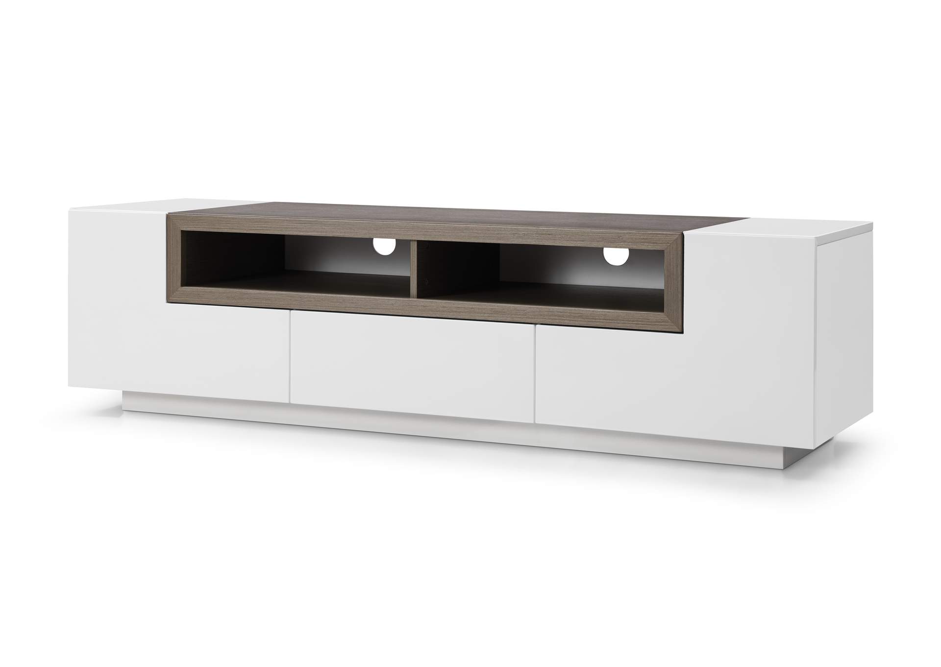 W Tv002 White Gloss - Grey Veneer image 3