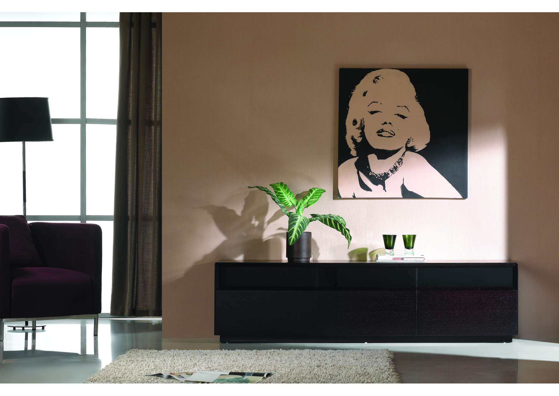 TV Stand 023 In Dark Oak image 1